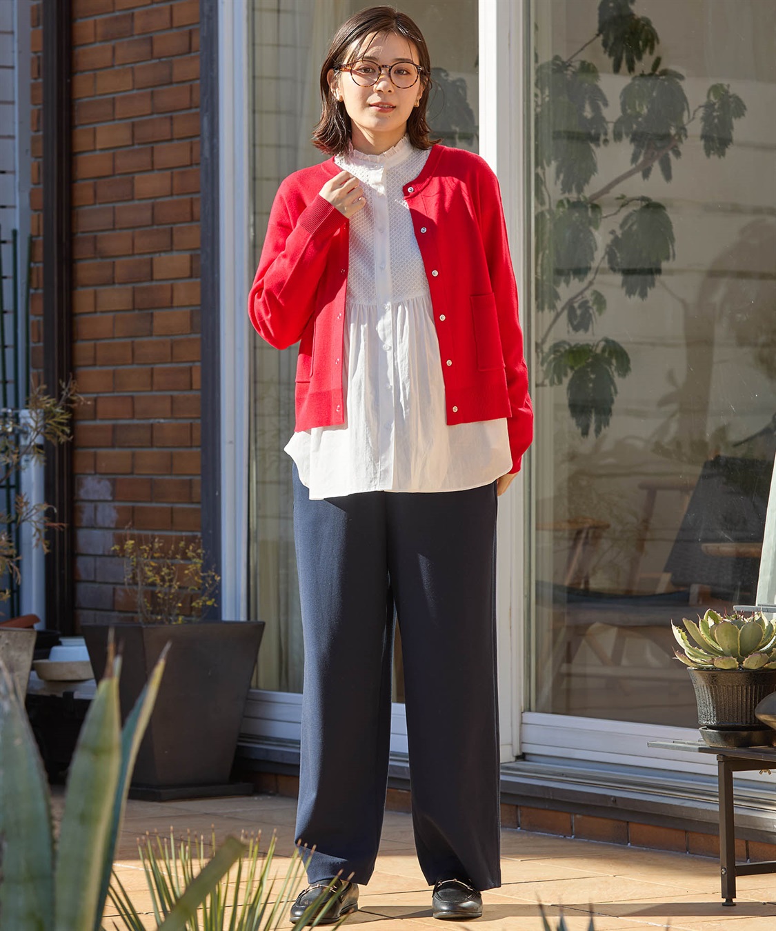 Petit Honfleur リラックスワイドパンツ【ウエストゴム】_sub_9