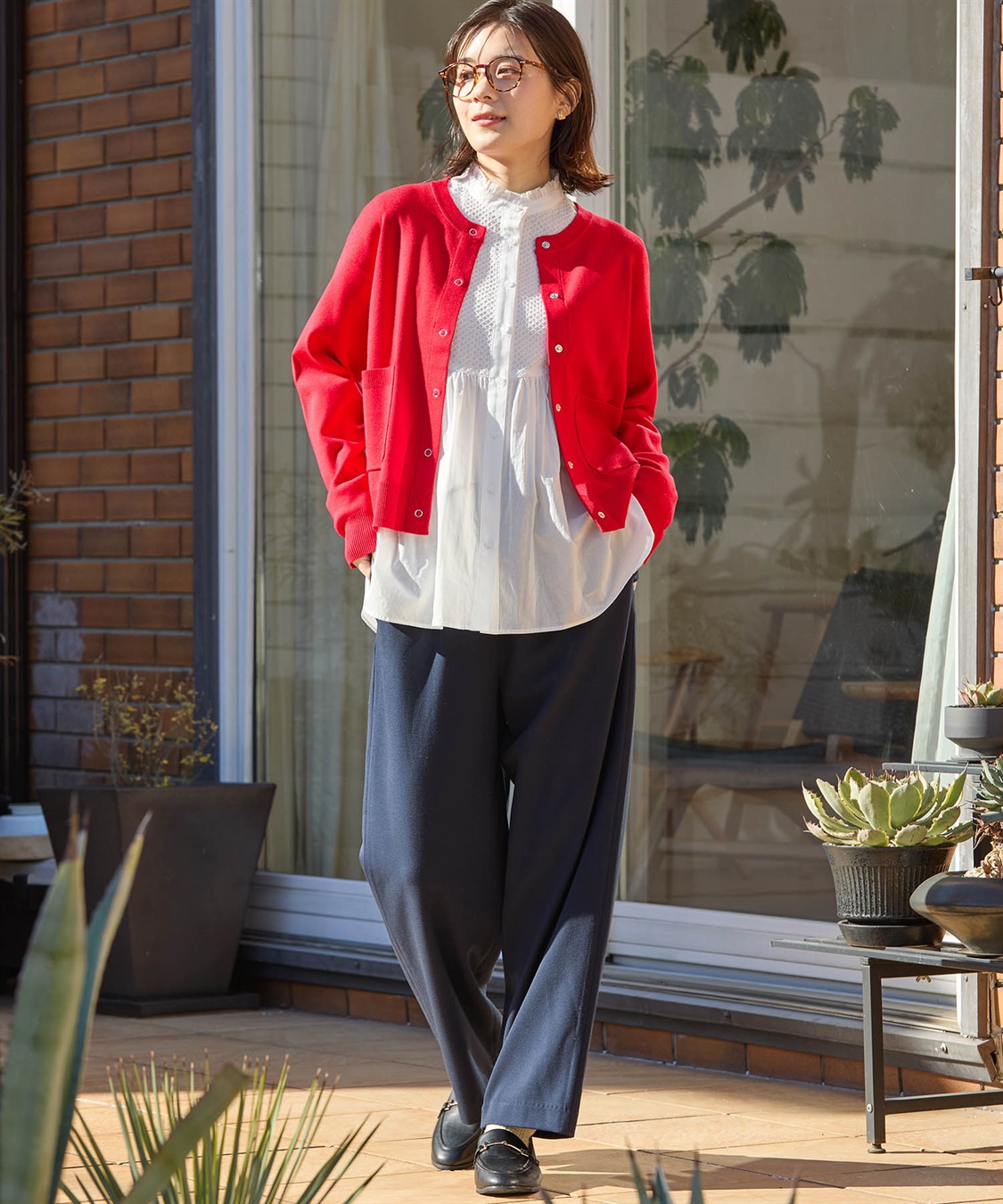 Petit Honfleur リラックスワイドパンツ【ウエストゴム】_sub_10