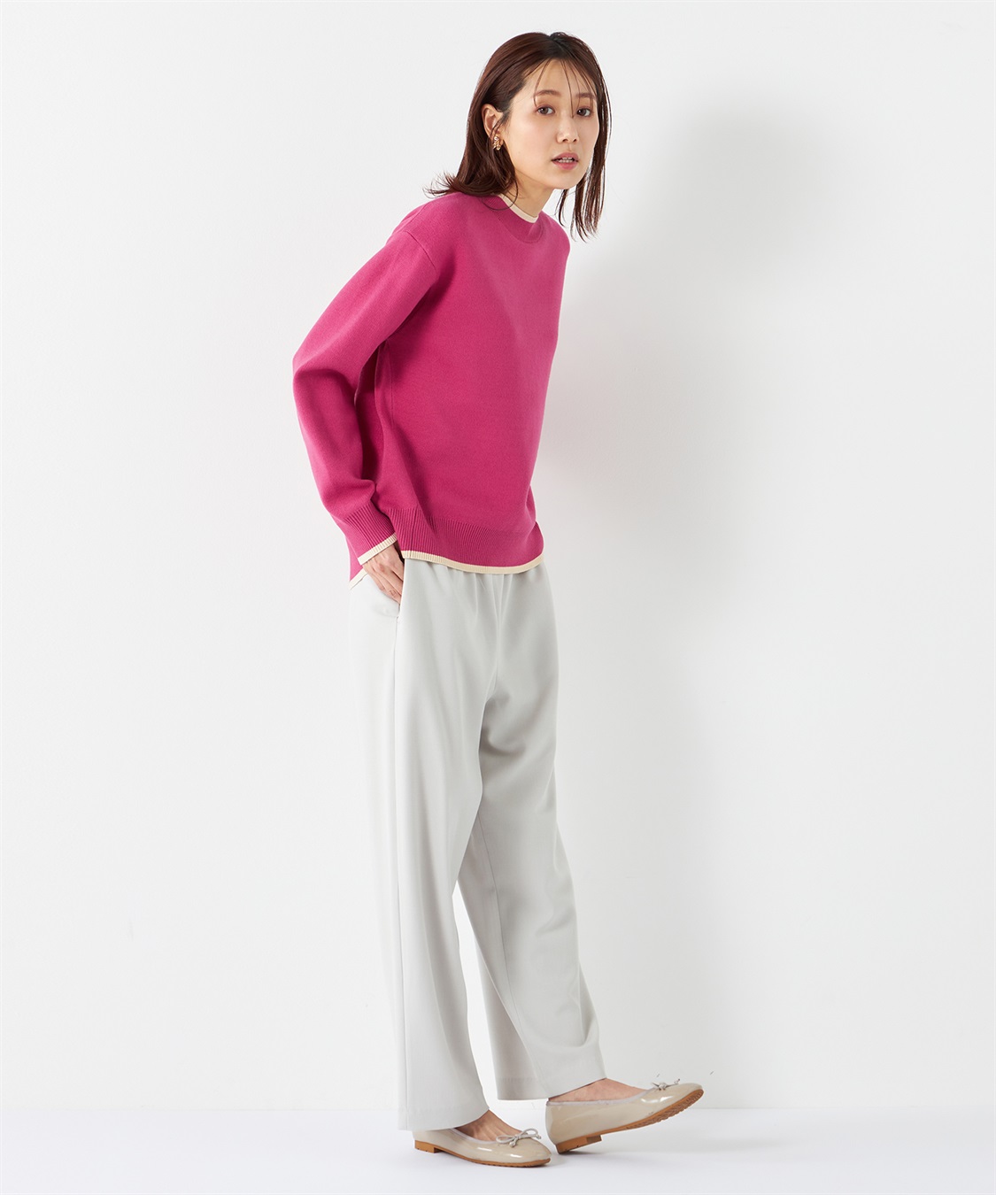 Petit Honfleur リラックスワイドパンツ【ウエストゴム】_sub_15