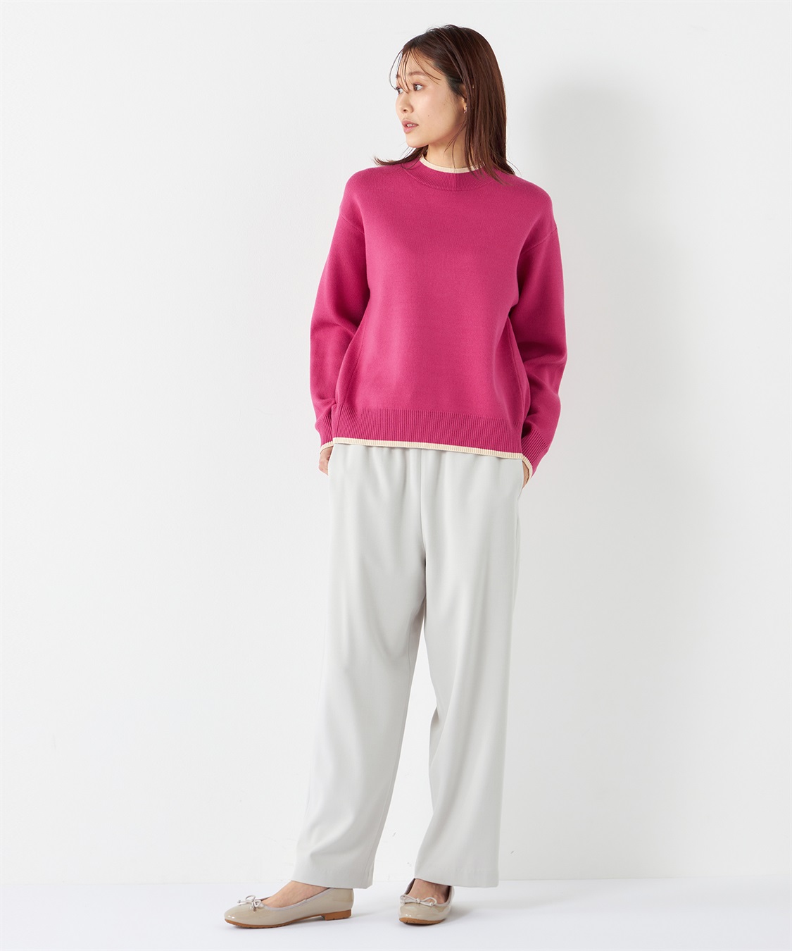 Petit Honfleur リラックスワイドパンツ【ウエストゴム】_sub_16