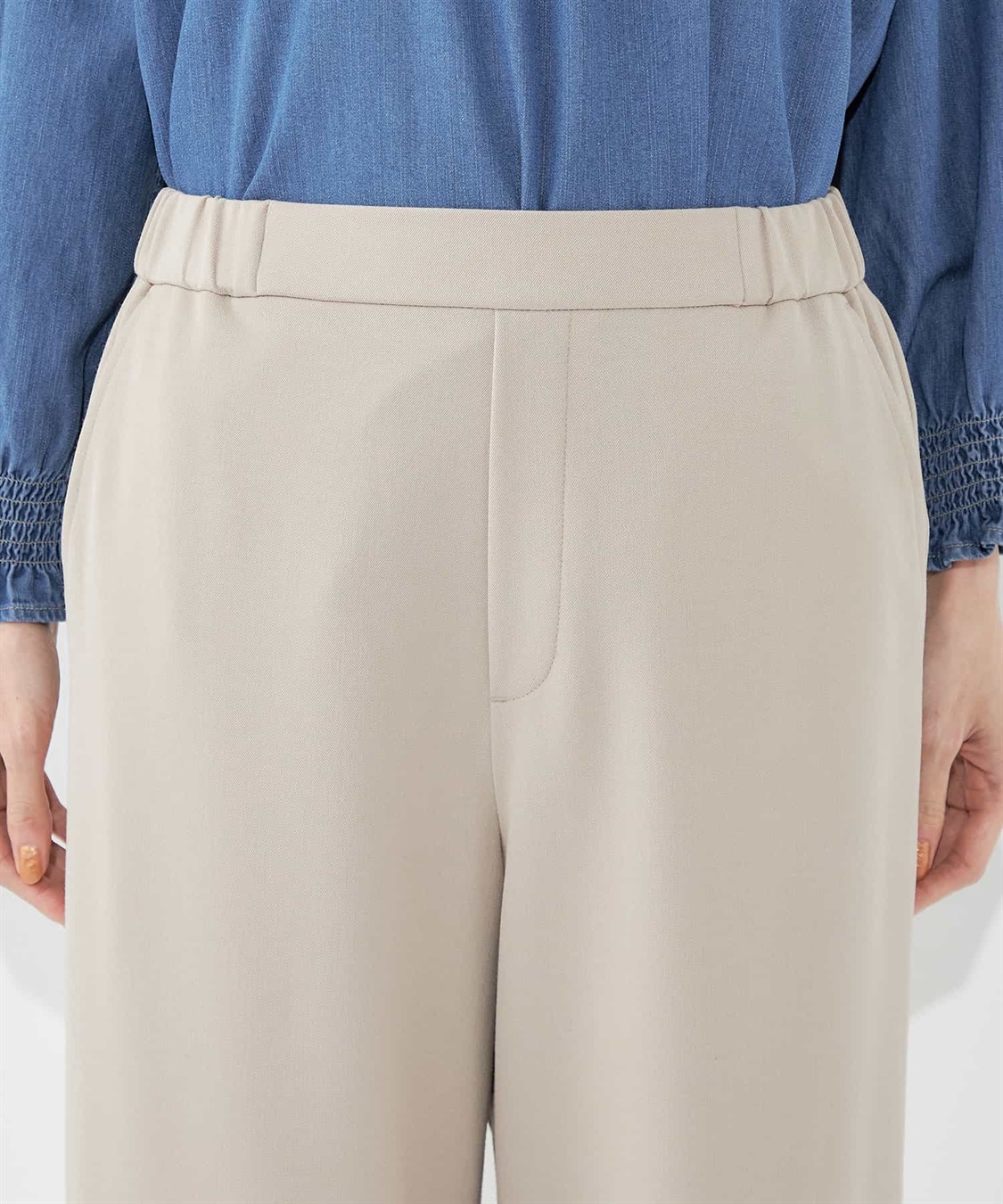 Petit Honfleur 【すご楽】ストレッチワイドパンツ_sub_5