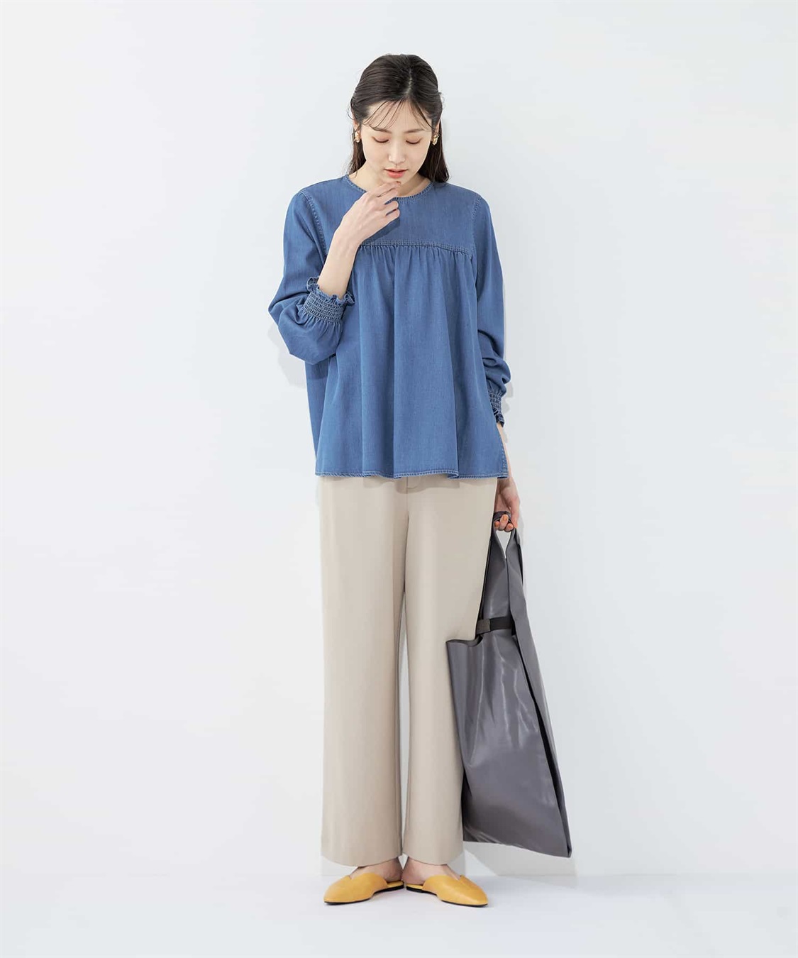 Petit Honfleur 【すご楽】ストレッチワイドパンツ_sub_17