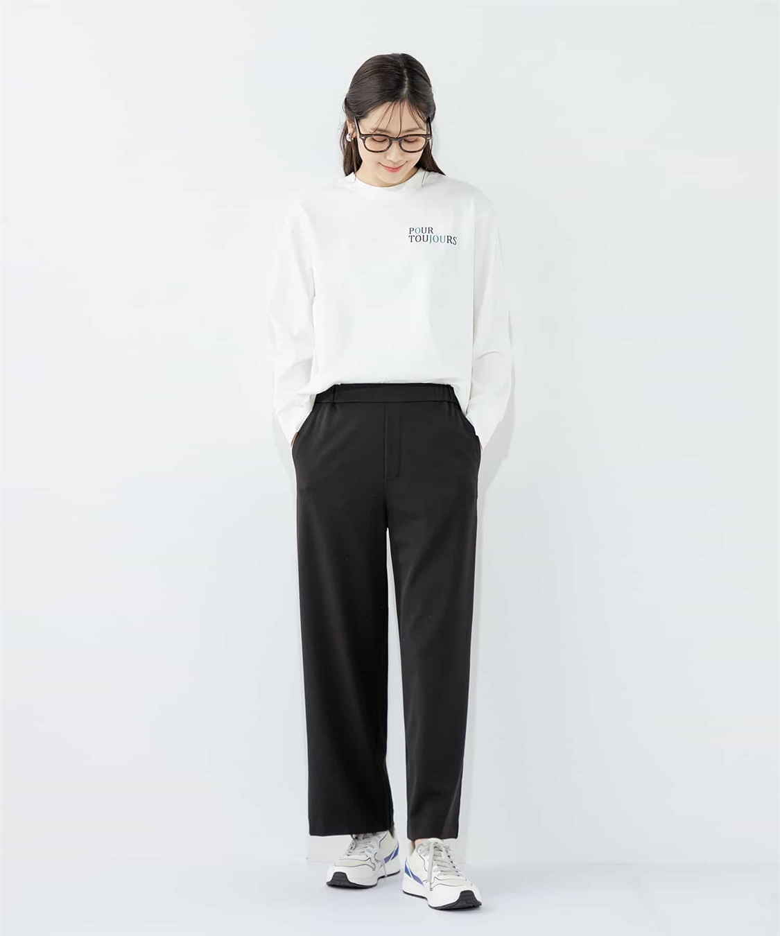 Petit Honfleur 【すご楽】ストレッチワイドパンツ_sub_24