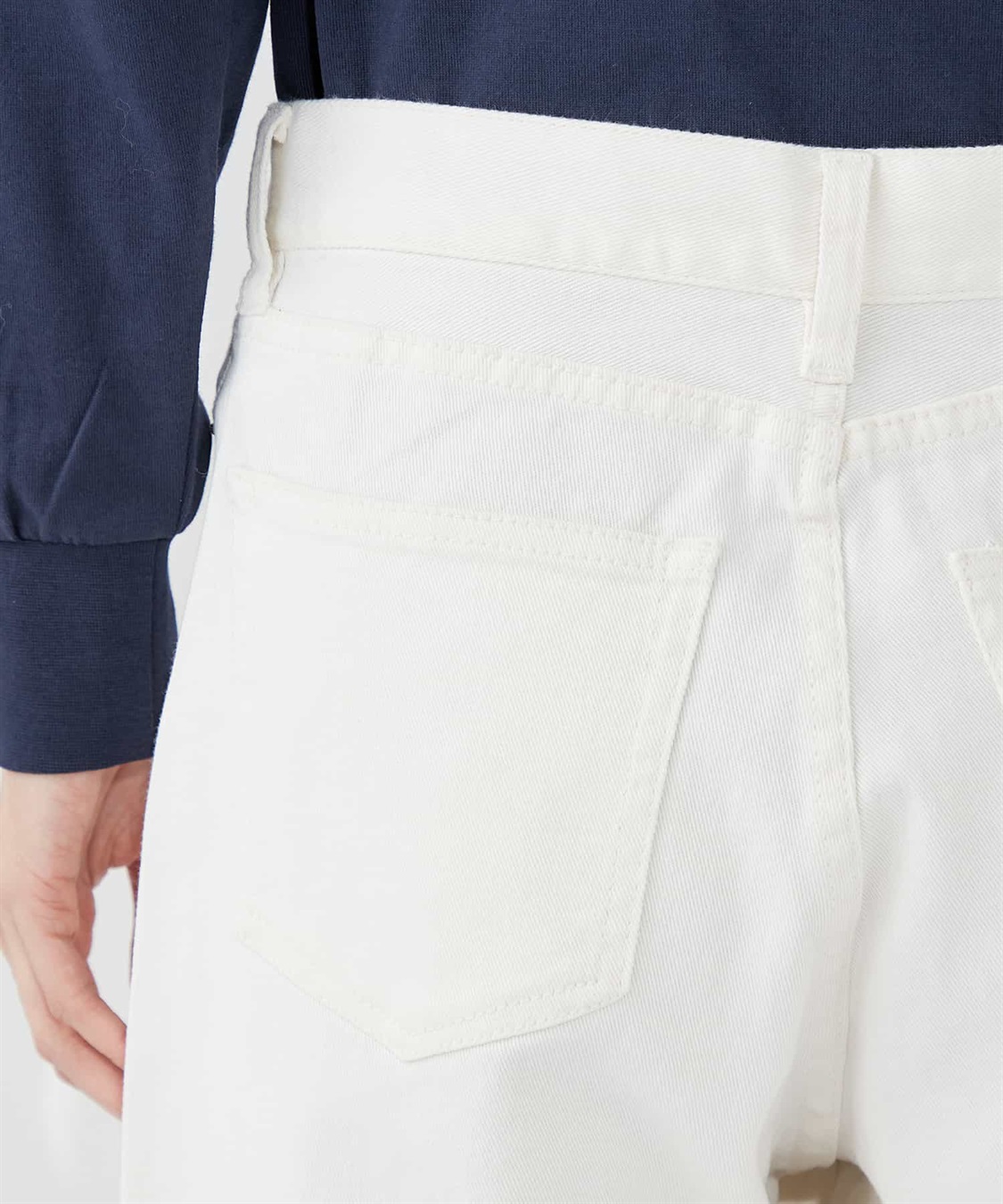 Petit Honfleur バギーホワイトデニムパンツ_sub_7
