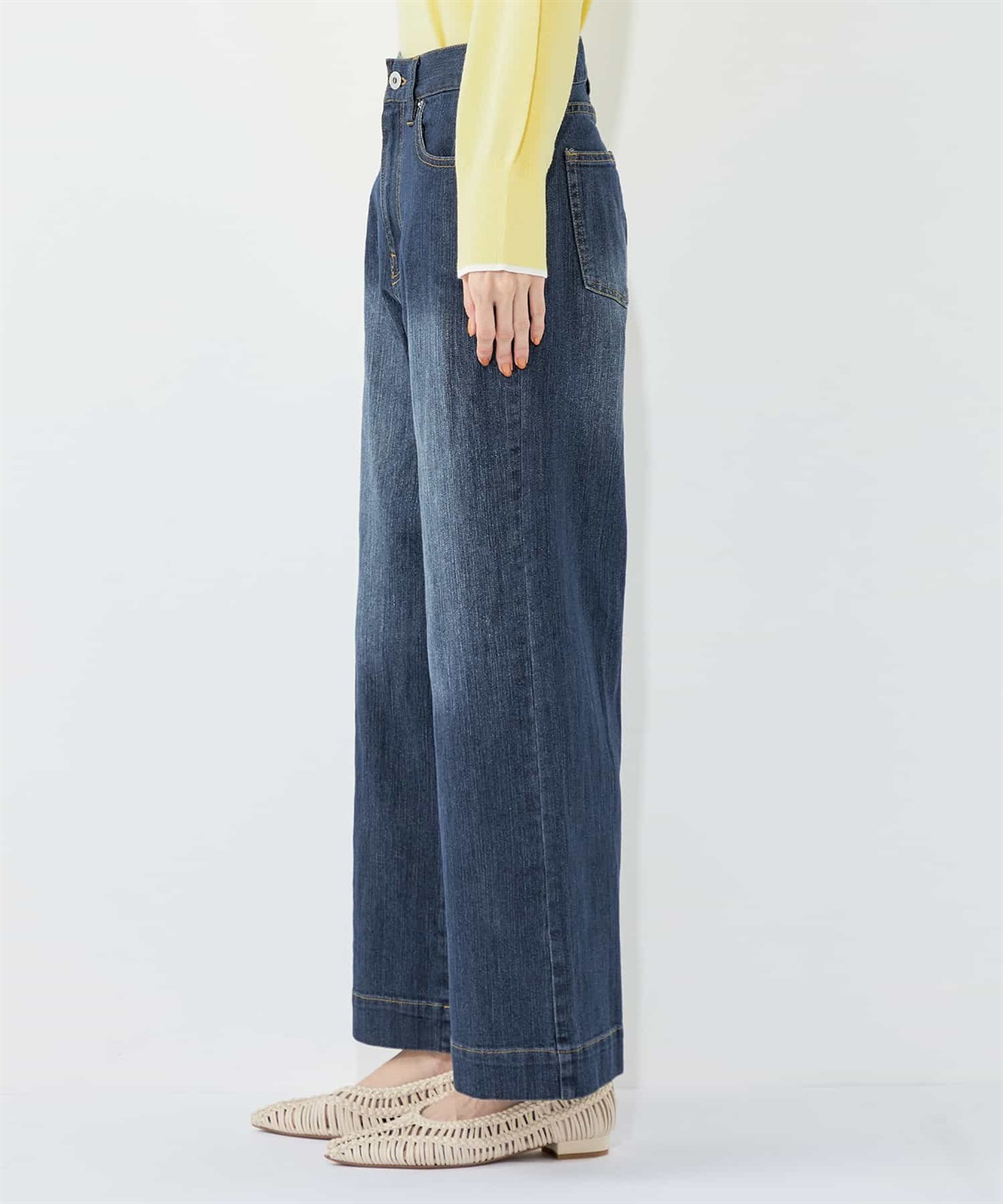 Petit Honfleur バギーデニムパンツ_sub_2