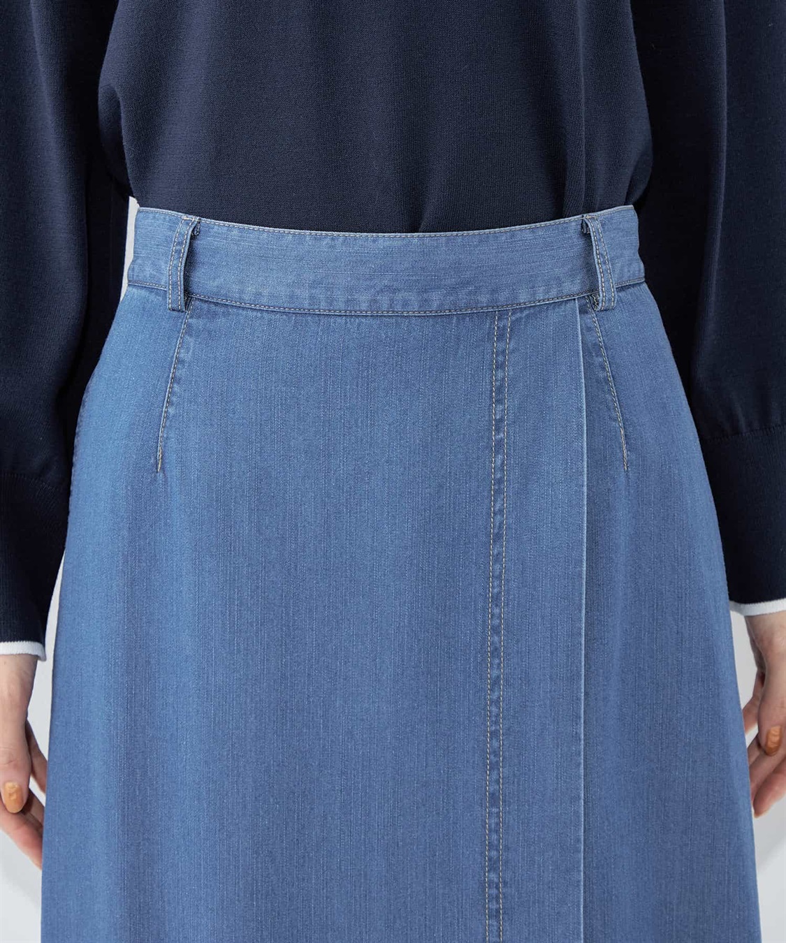 Petit Honfleur デニムフレアスカート_sub_4