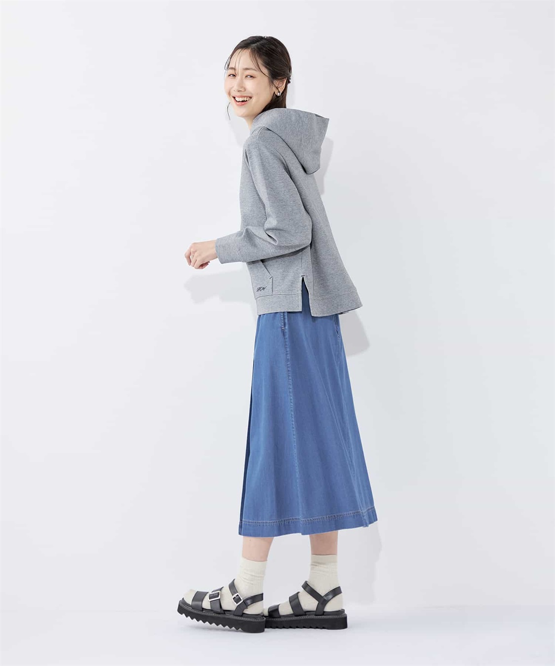 Petit Honfleur デニムフレアスカート_sub_15