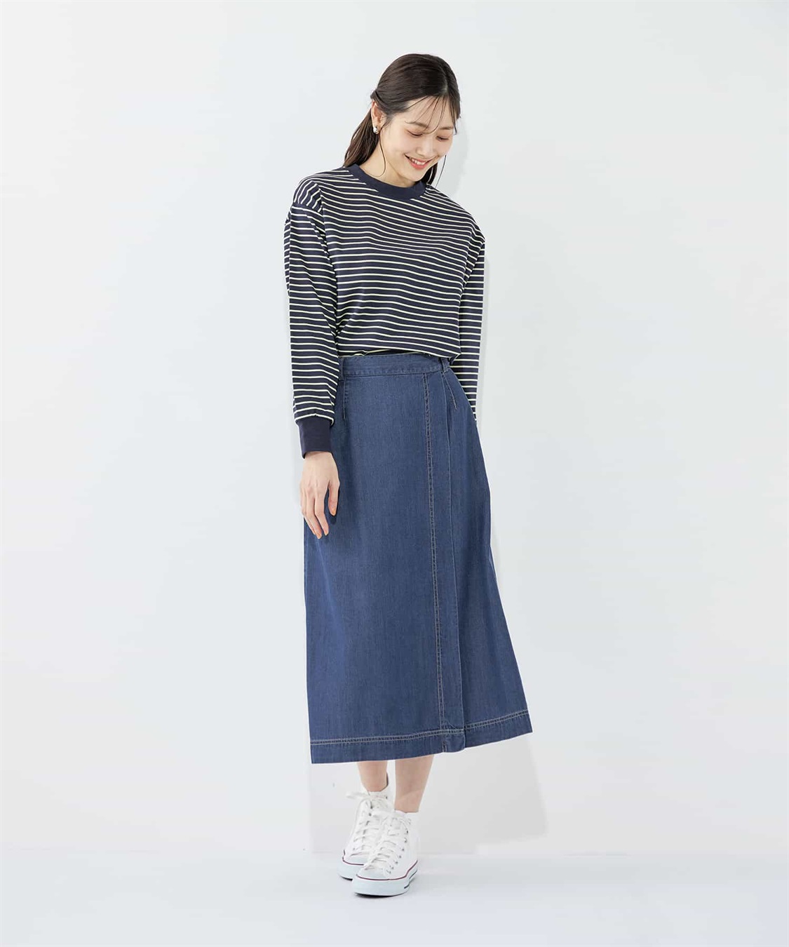 Petit Honfleur デニムフレアスカート_sub_16