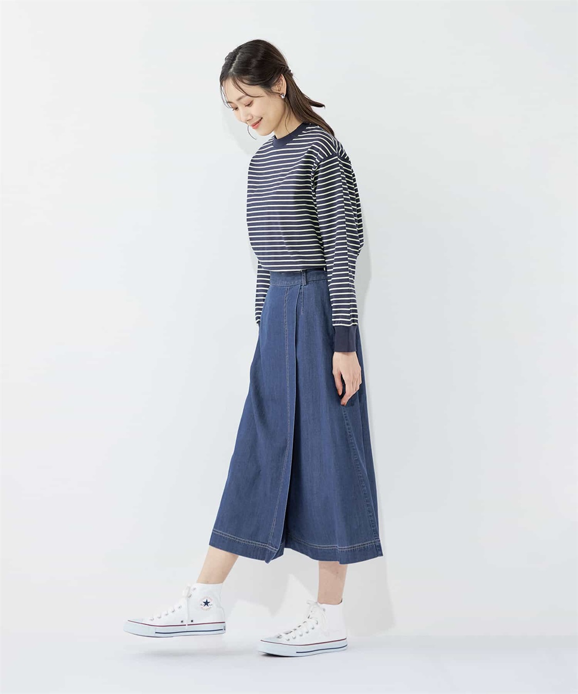 Petit Honfleur デニムフレアスカート_sub_18
