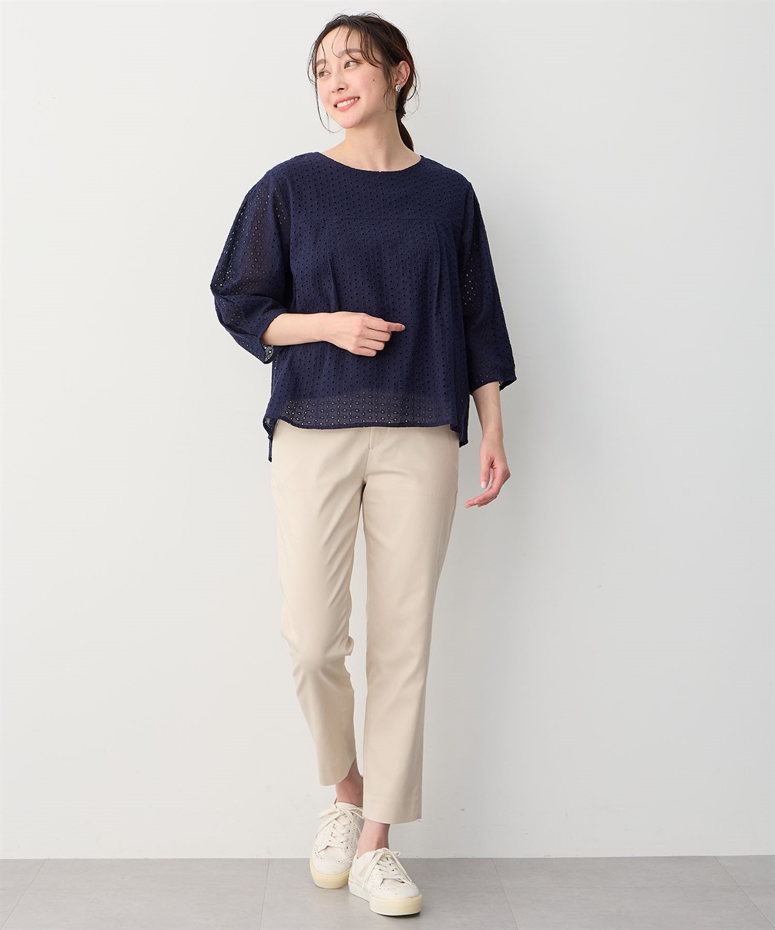 Petit Honfleur ストレッチテーパードパンツ_sub_12