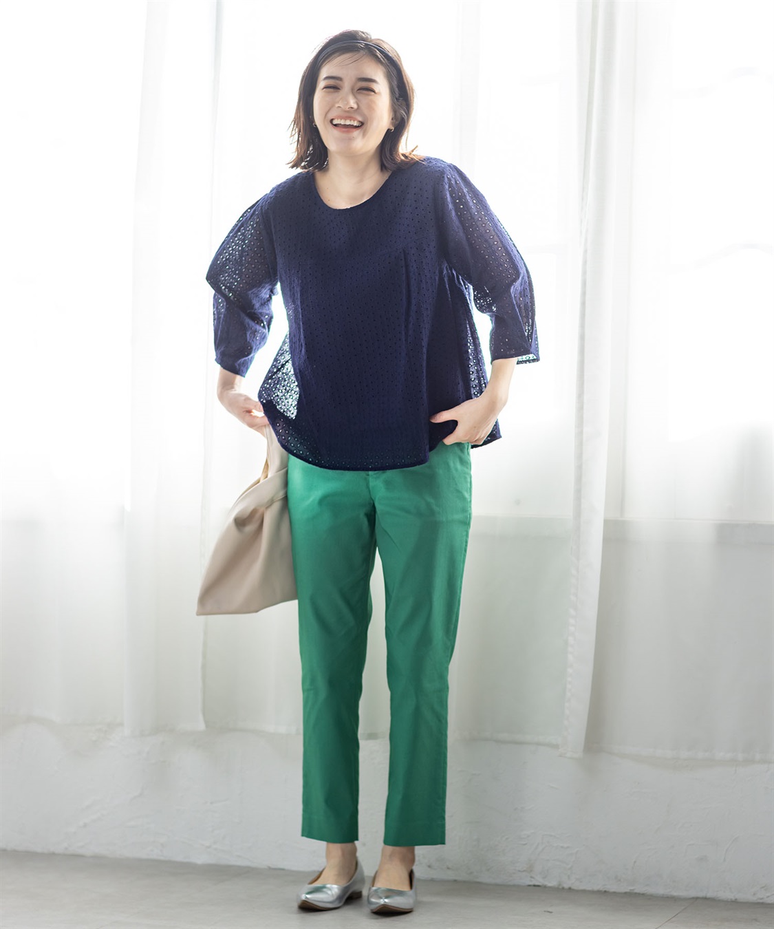 Petit Honfleur ストレッチテーパードパンツ_sub_14