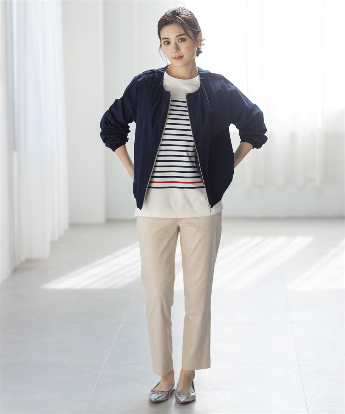 Petit Honfleur ストレッチテーパードパンツ_sub_15