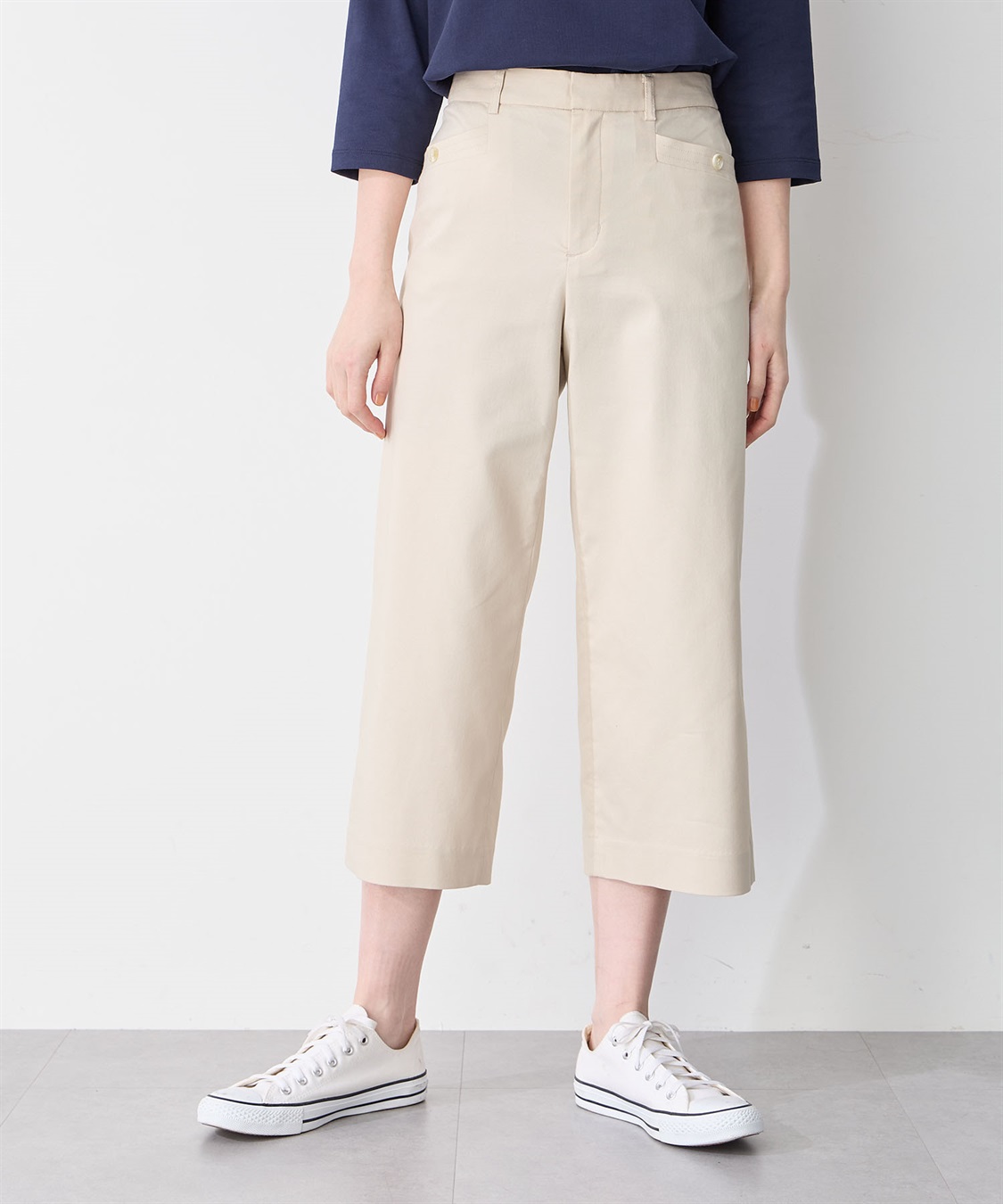 Petit Honfleur ストレッチクロップドパンツ_sub_1