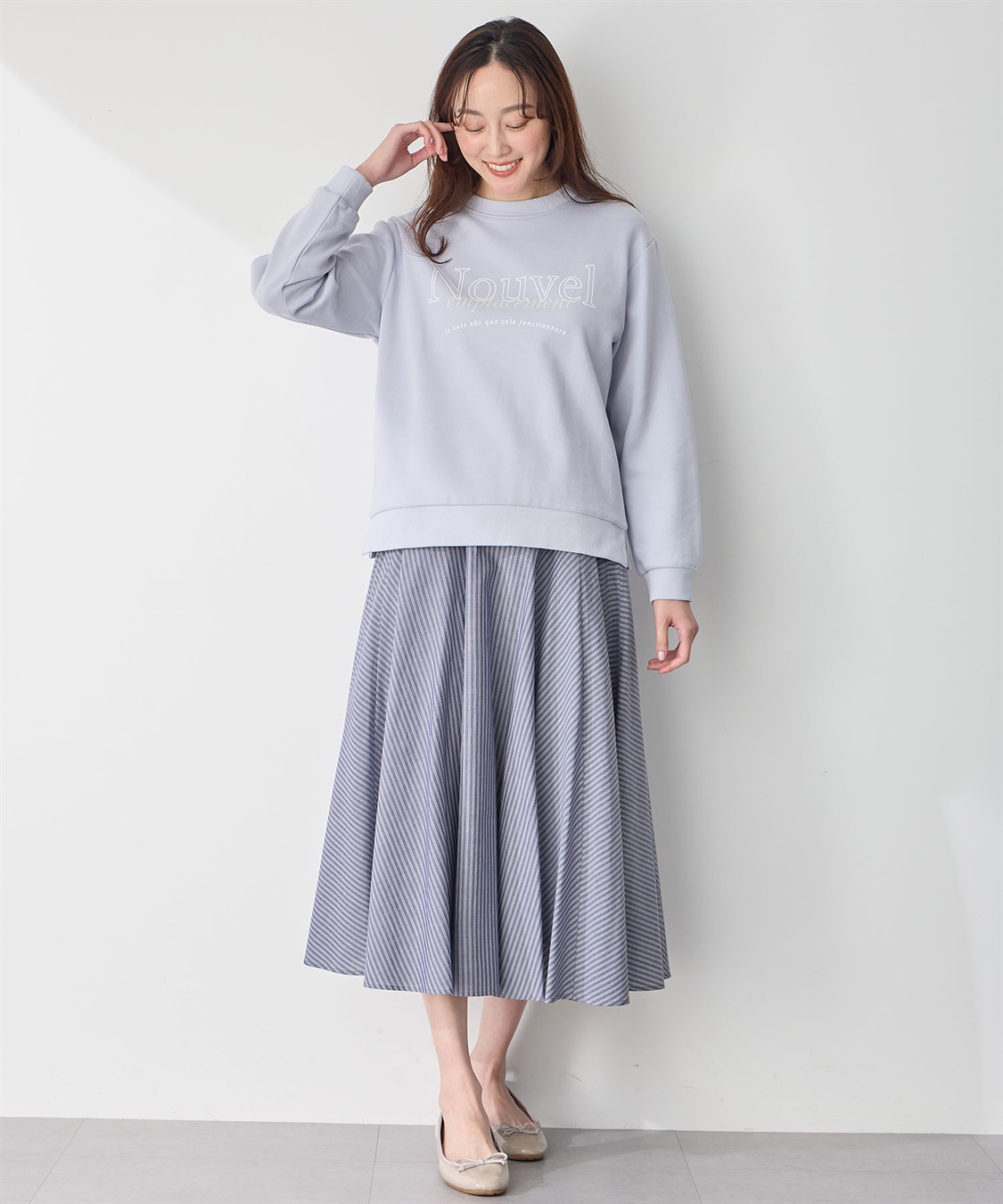 Petit Honfleur ストライプフレアスカート_sub_15