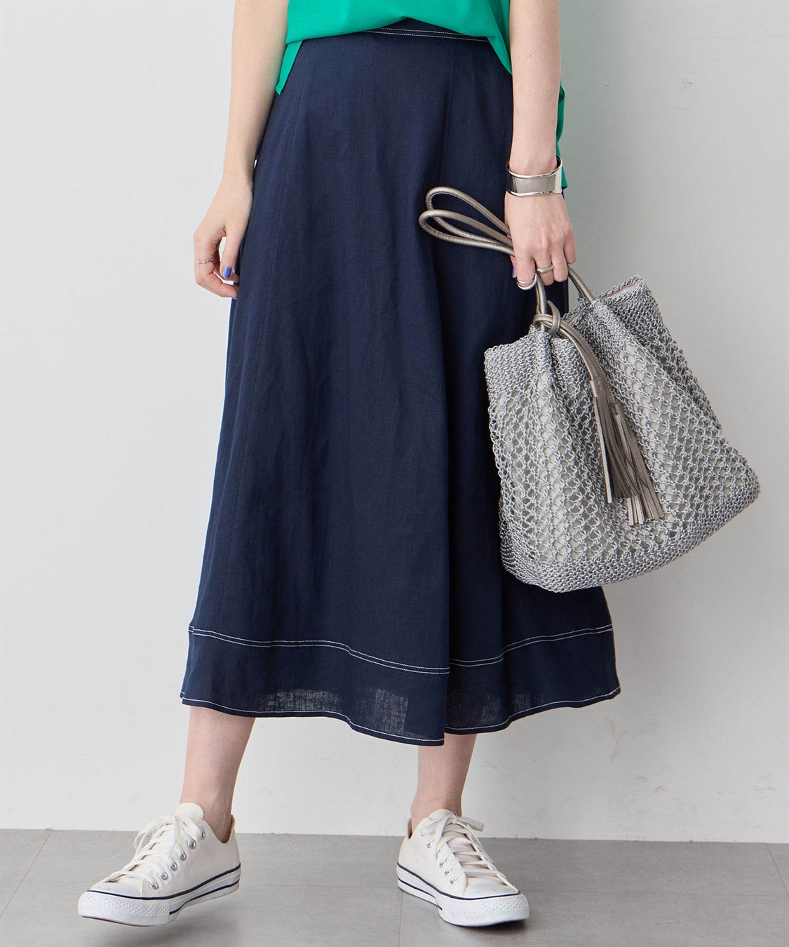 Petit Honfleur ストレッチフレアスカート_sub_2