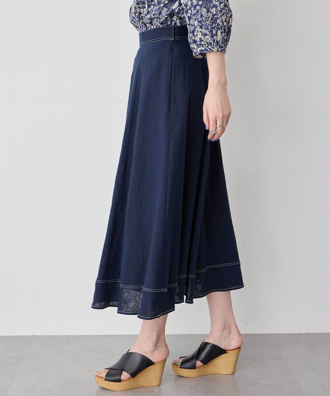 Petit Honfleur ストレッチフレアスカート_sub_4