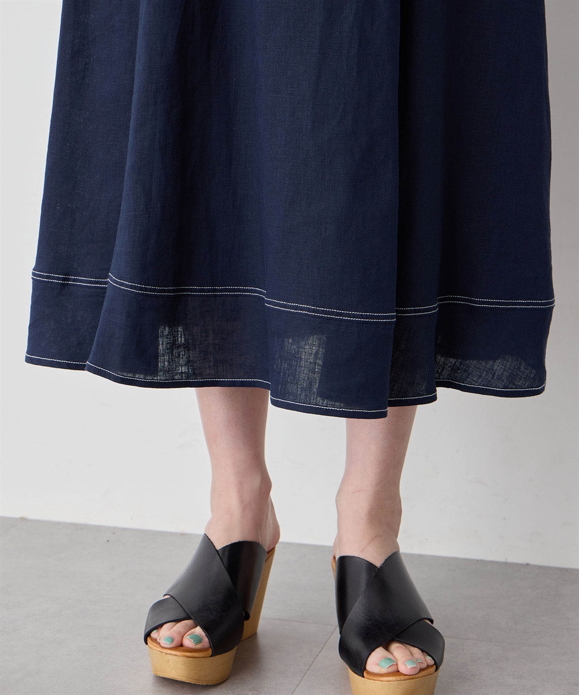 Petit Honfleur ストレッチフレアスカート_sub_9