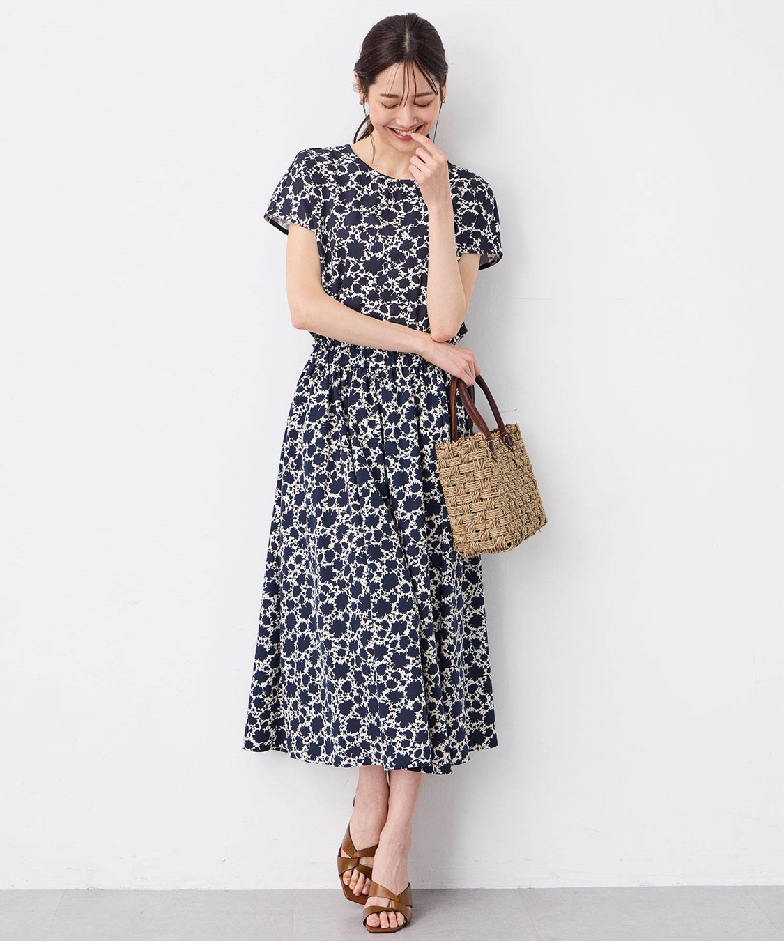 Petit Honfleur プリントスカート_sub_8