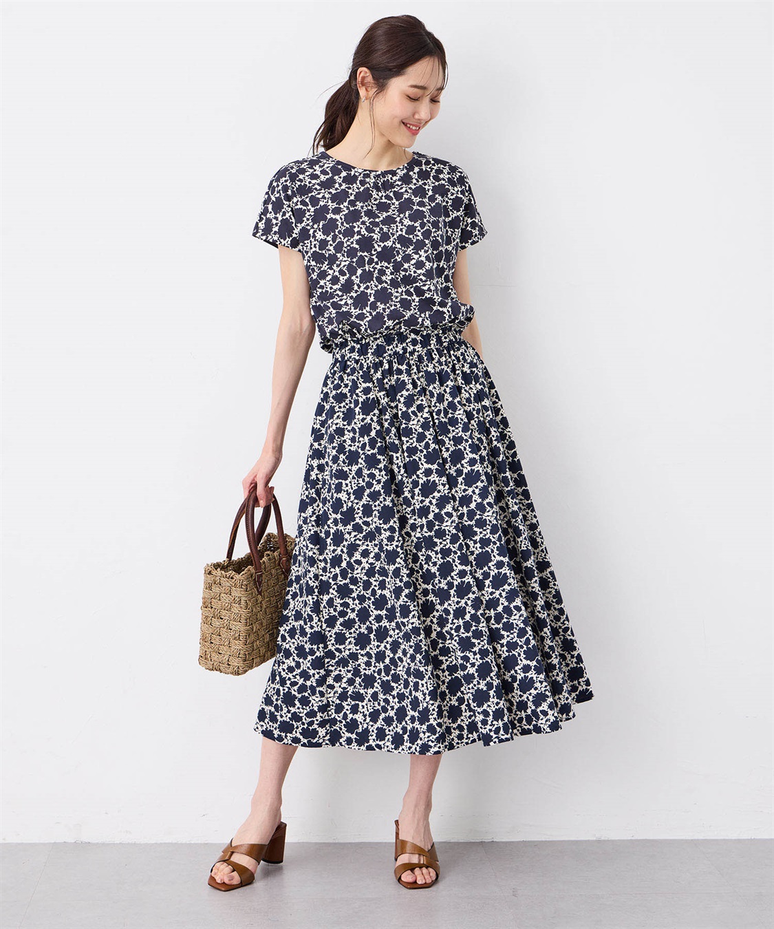 Petit Honfleur プリントスカート_sub_9