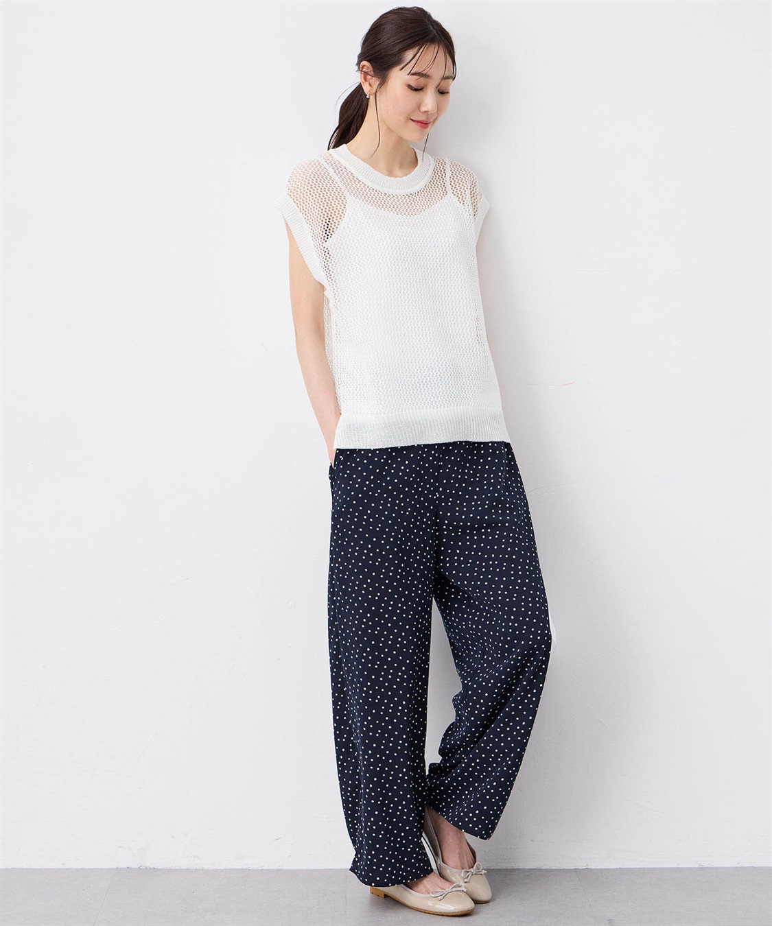 Petit Honfleur 【接触冷感】ドットプリントパンツ_sub_12