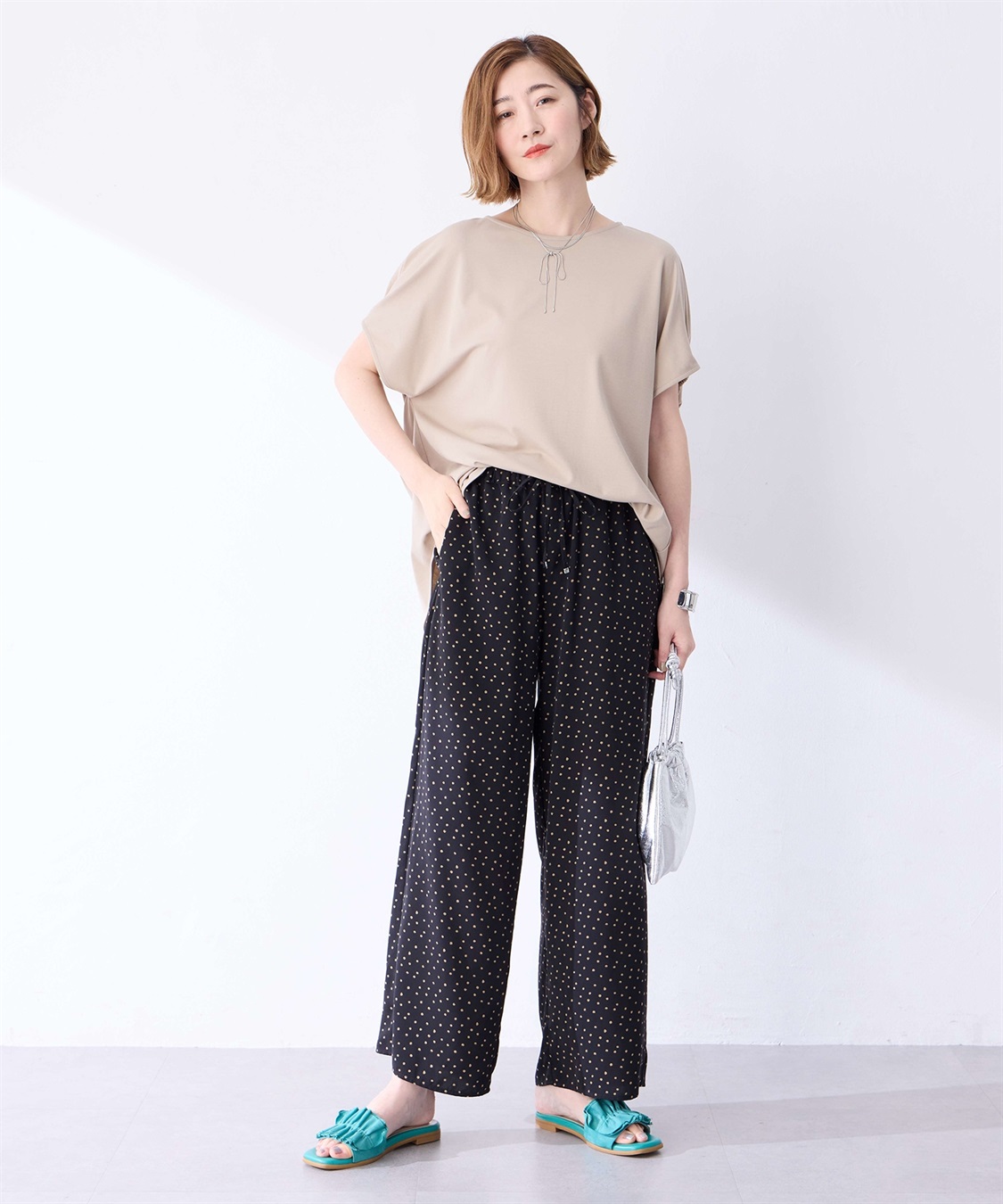 Petit Honfleur ドット柄パンツ_sub_6