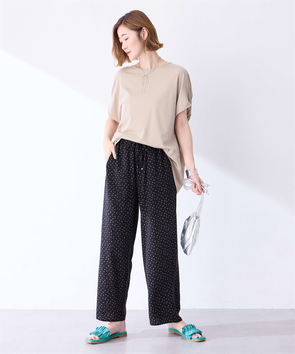 Petit Honfleur ドット柄パンツ_sub_7