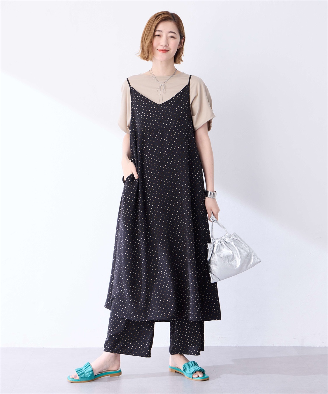 Petit Honfleur ドット柄パンツ_sub_8