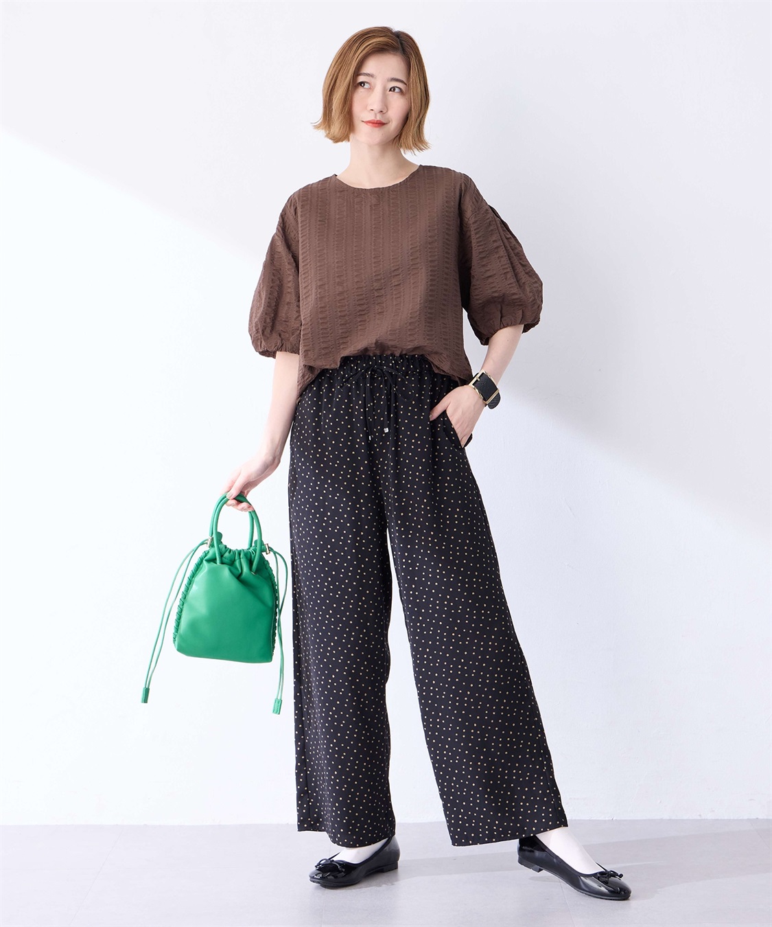 Petit Honfleur ドット柄パンツ_sub_11