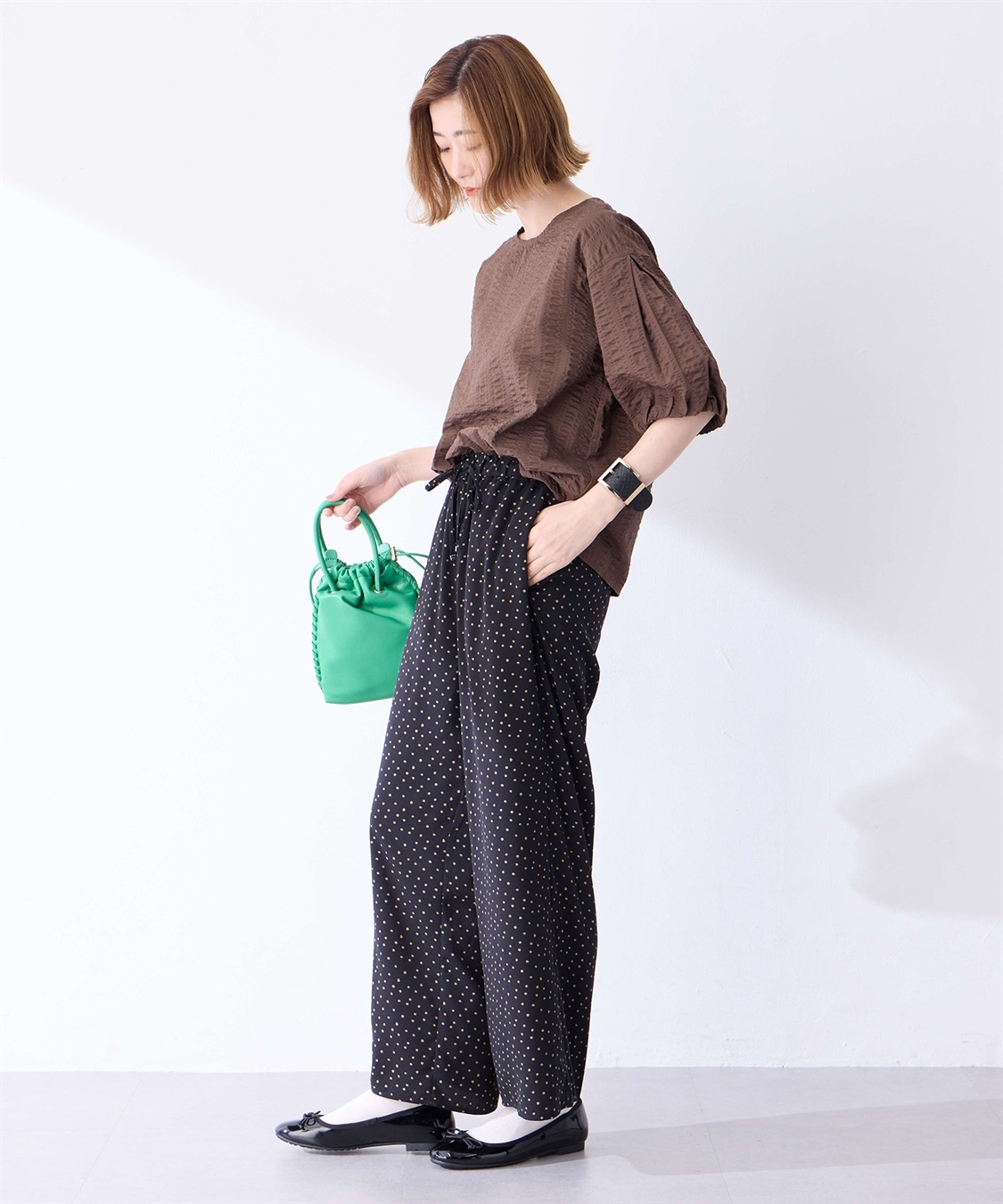 Petit Honfleur ドット柄パンツ_sub_12