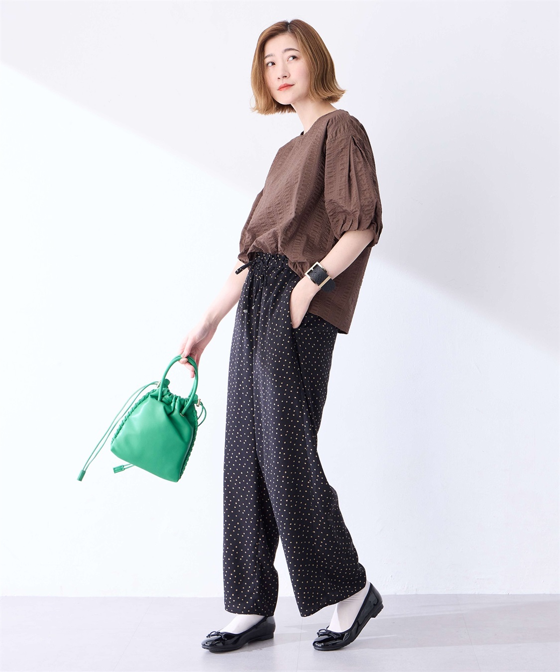 Petit Honfleur ドット柄パンツ_sub_13