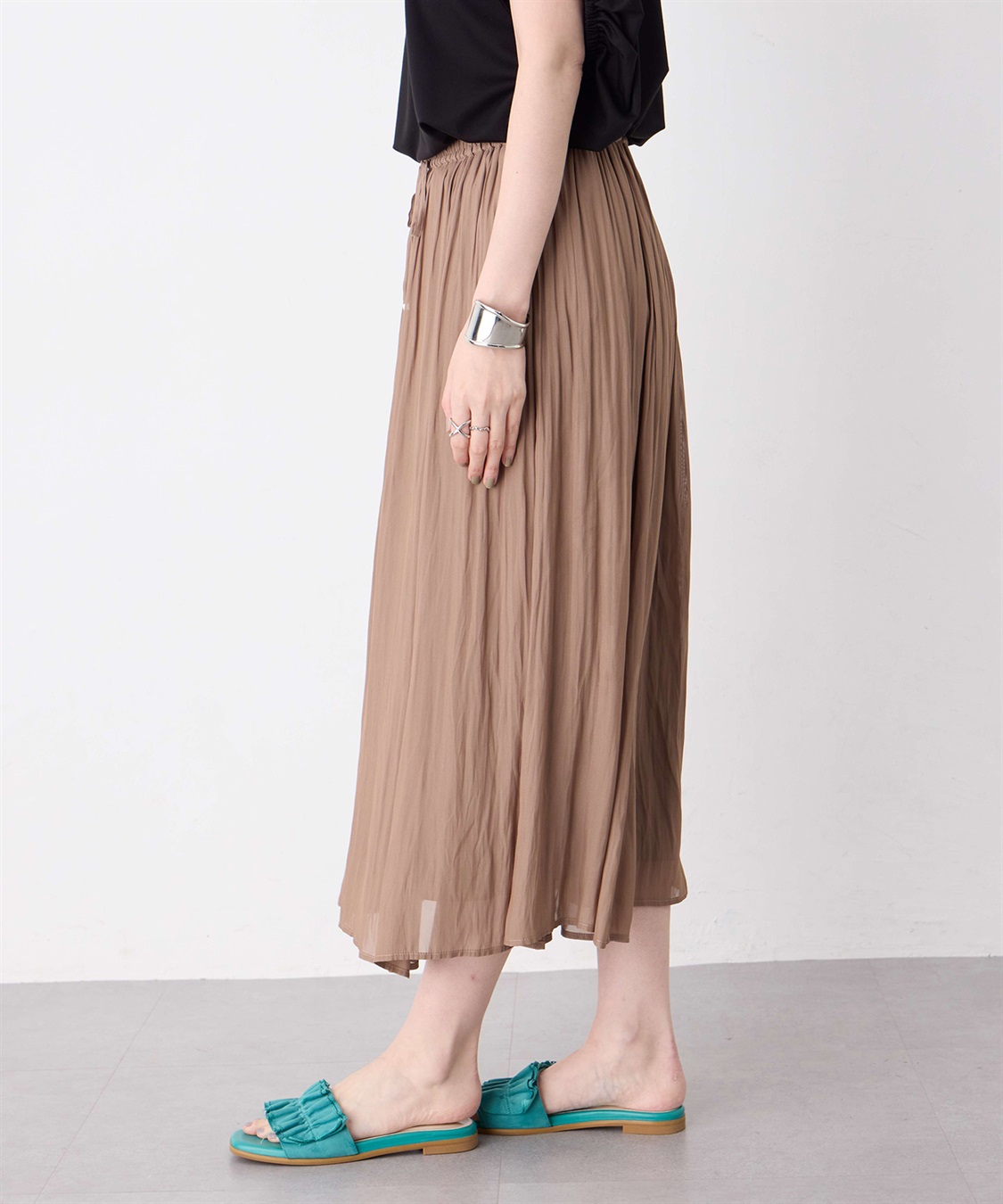 Petit Honfleur シアーギャザースカート_sub_3