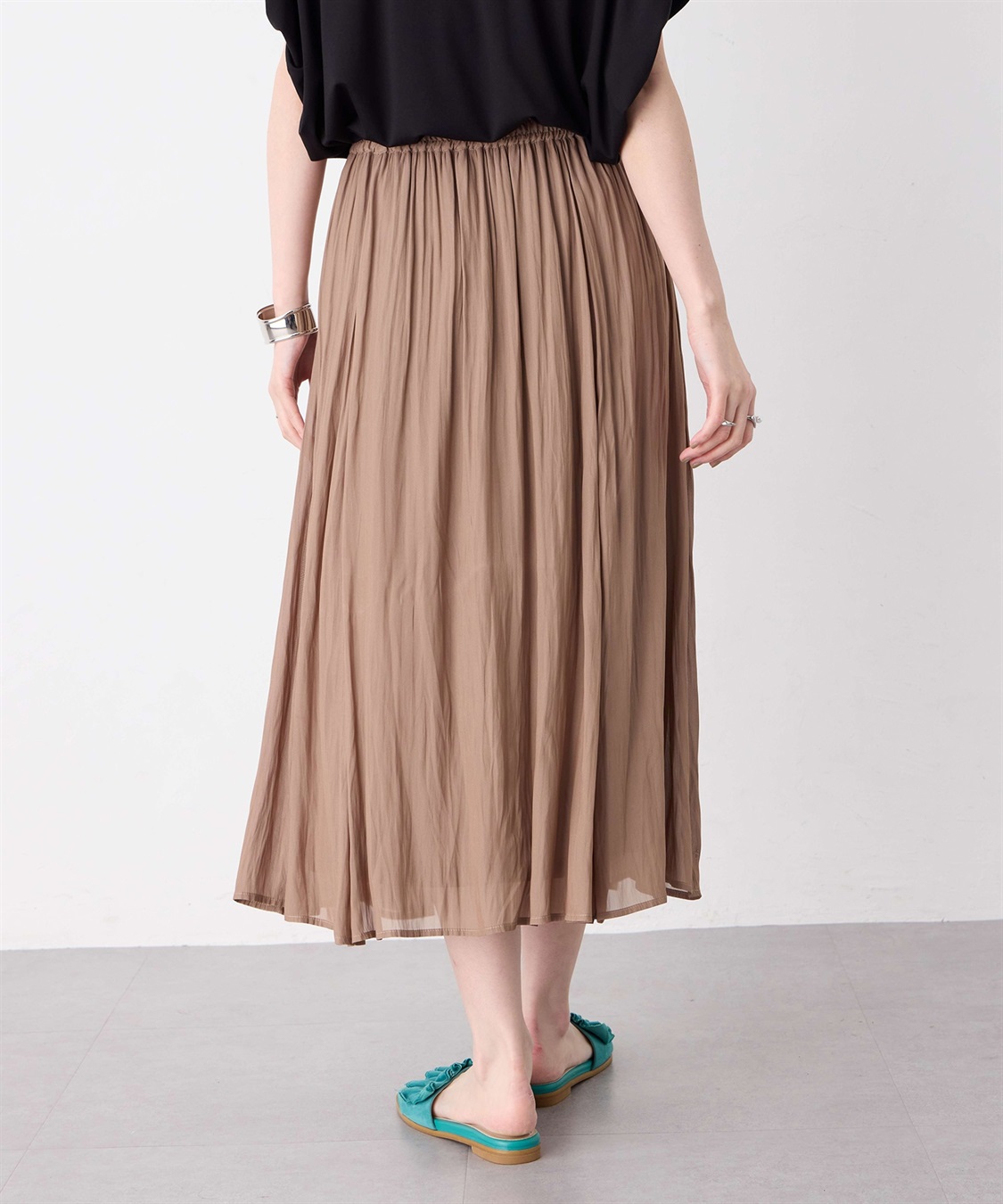 Petit Honfleur シアーギャザースカート_sub_4