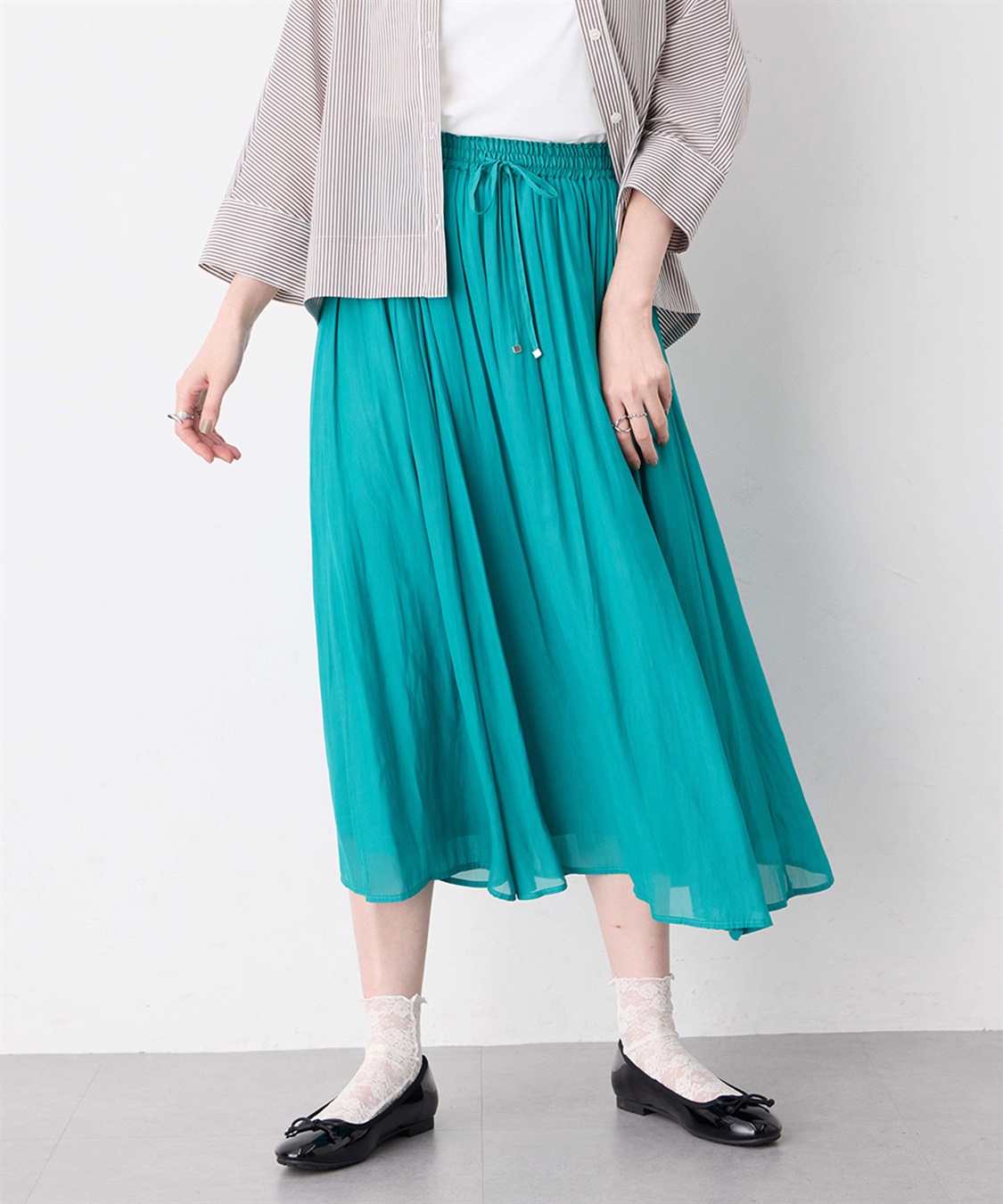 Petit Honfleur シアーギャザースカート_sub_6