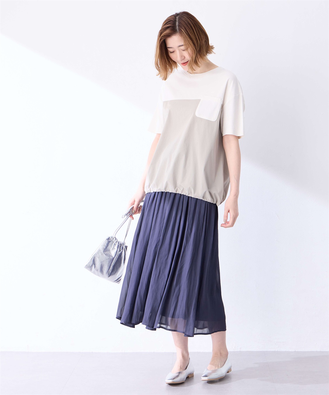 Petit Honfleur シアーギャザースカート_sub_10