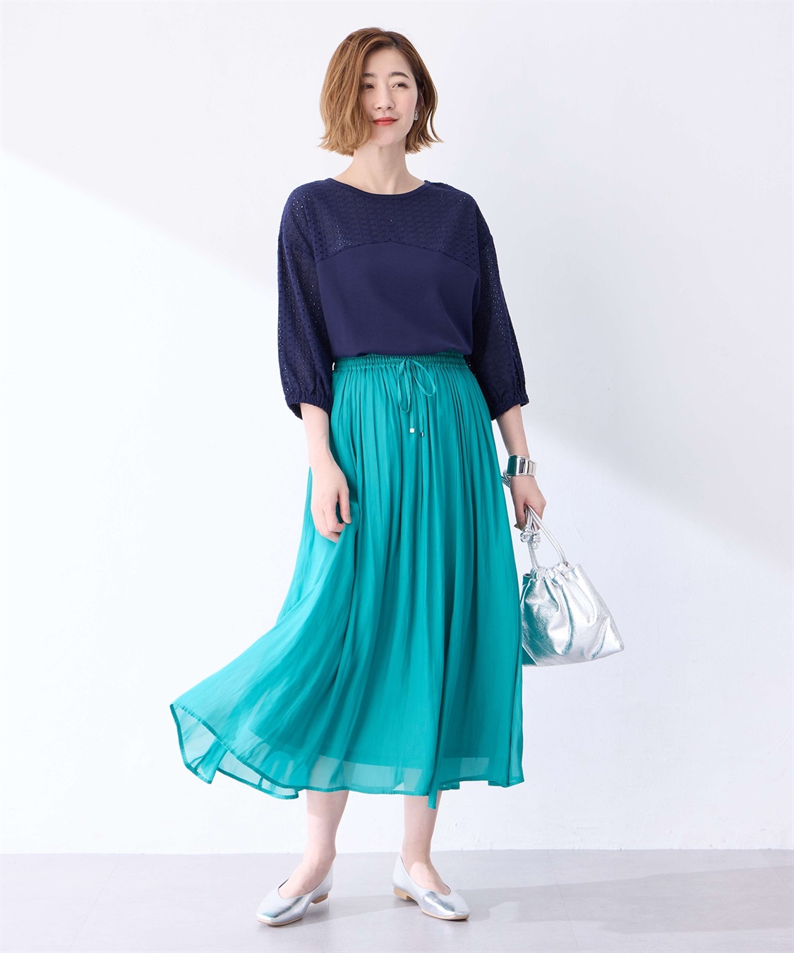 Petit Honfleur シアーギャザースカート_sub_13