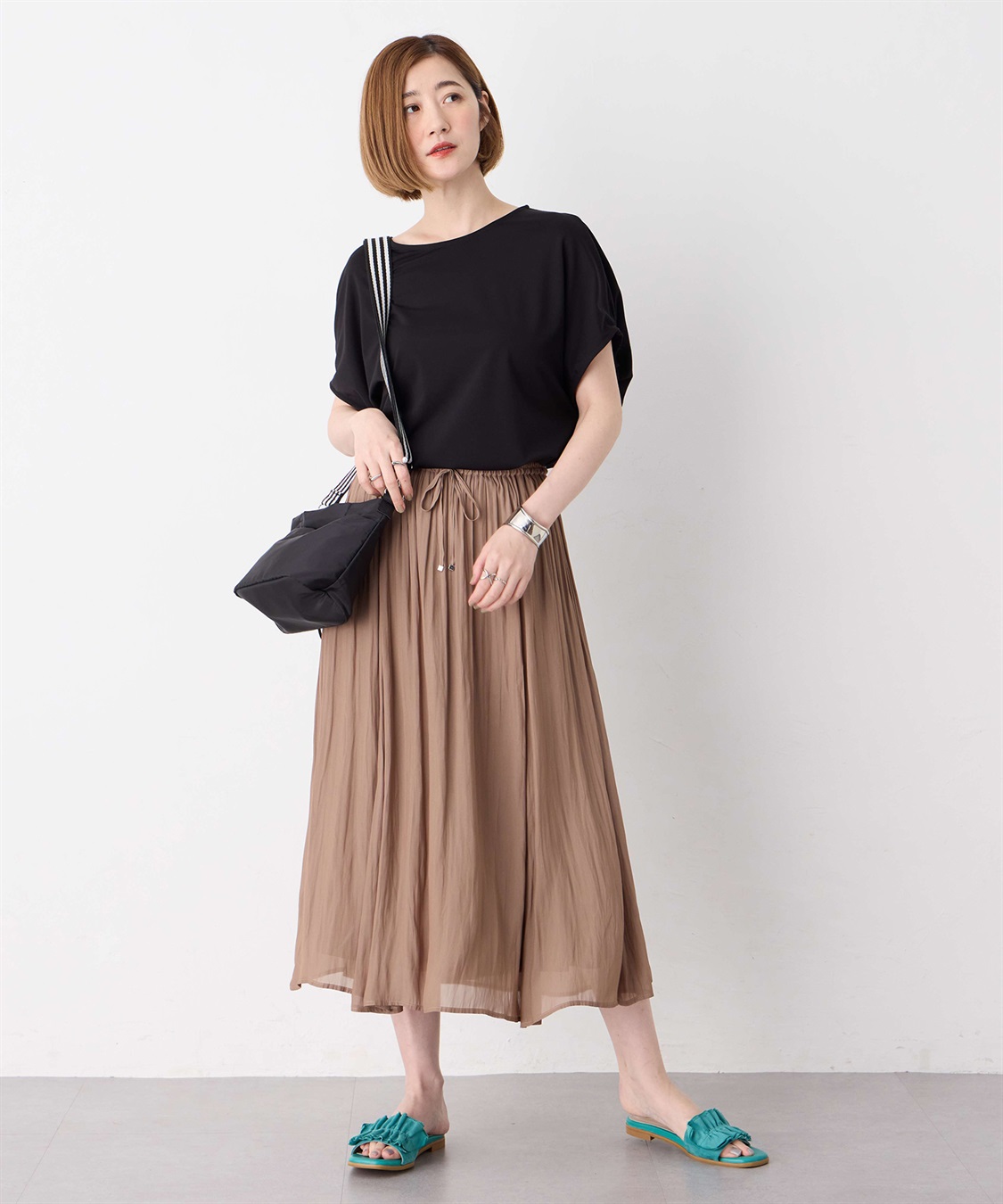 Petit Honfleur シアーギャザースカート_sub_15