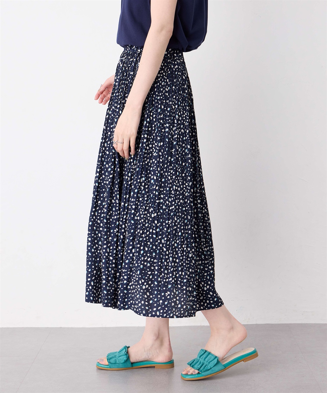 Petit Honfleur プリーツ使いスカート_sub_4