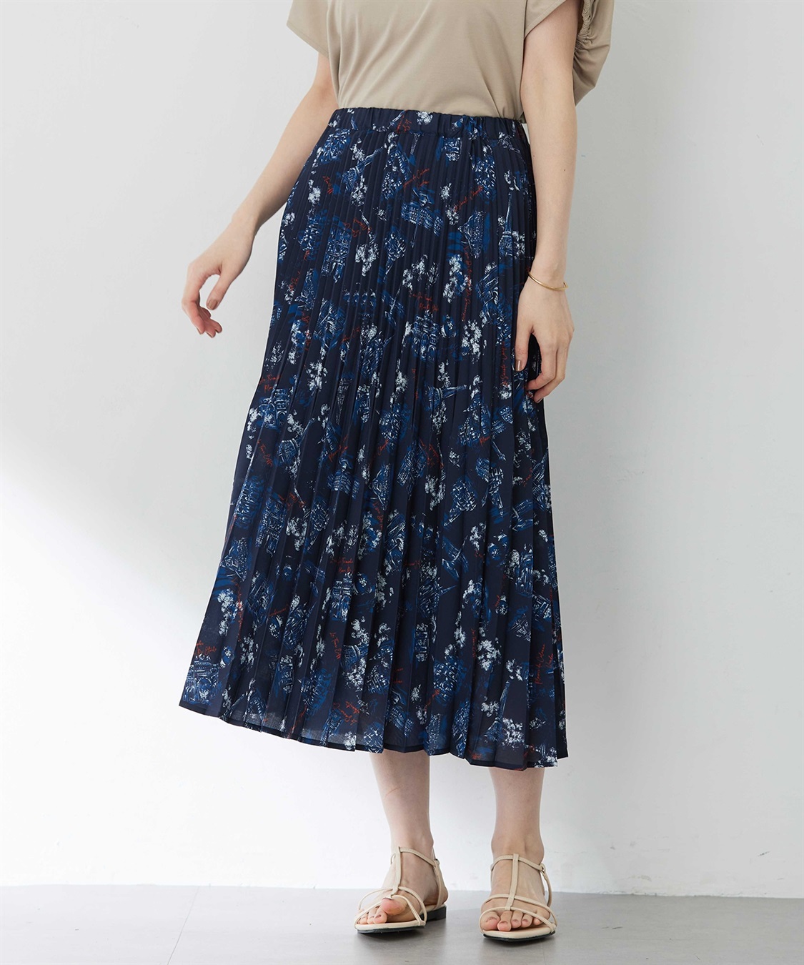 Petit Honfleur アパッシュプリントスカート_sub_1