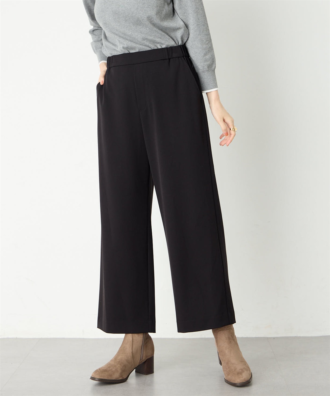 Petit Honfleur すご楽ワイドパンツ定番カラー_sub_1