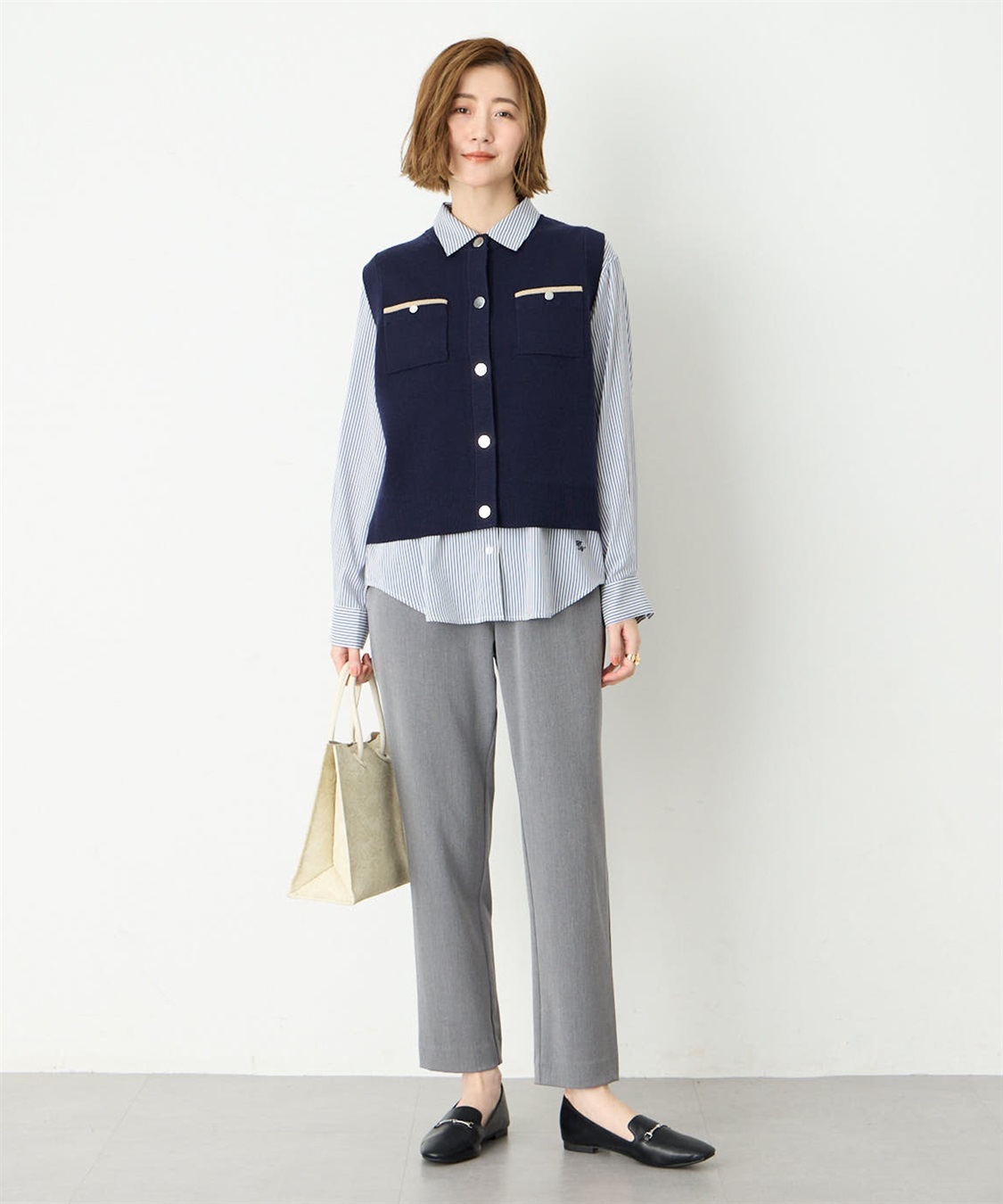 Petit Honfleur すご楽テーパードパンツ定番カラー_sub_11