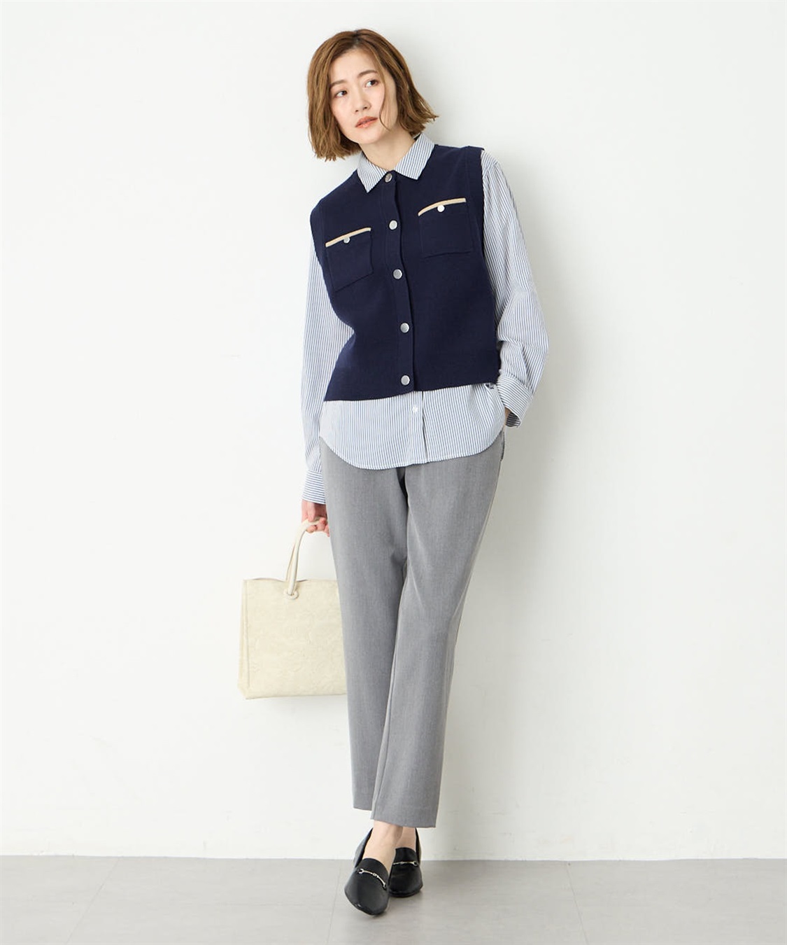 Petit Honfleur すご楽テーパードパンツ定番カラー_sub_12