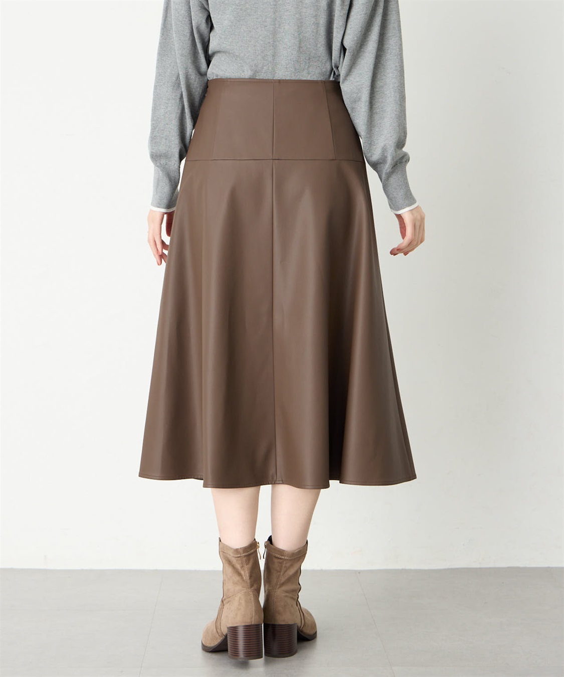 Petit Honfleur フェイクレザースカート_sub_5