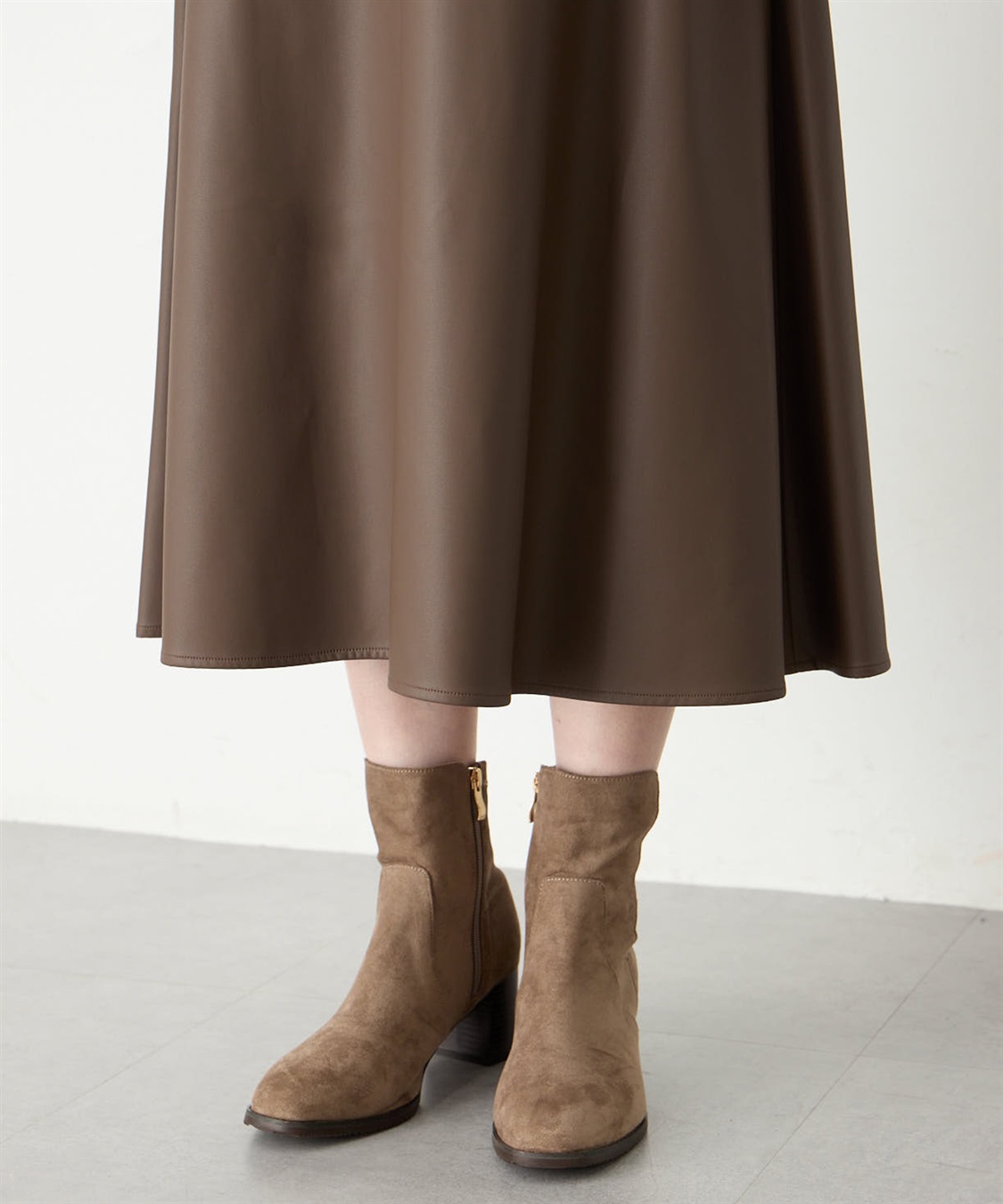 Petit Honfleur フェイクレザースカート_sub_17