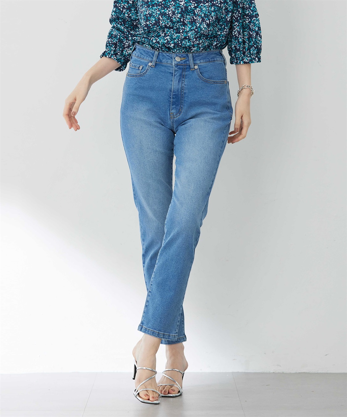 Petit Honfleur 【はっ水】ストレッチストレートデニムパンツ_sub_2