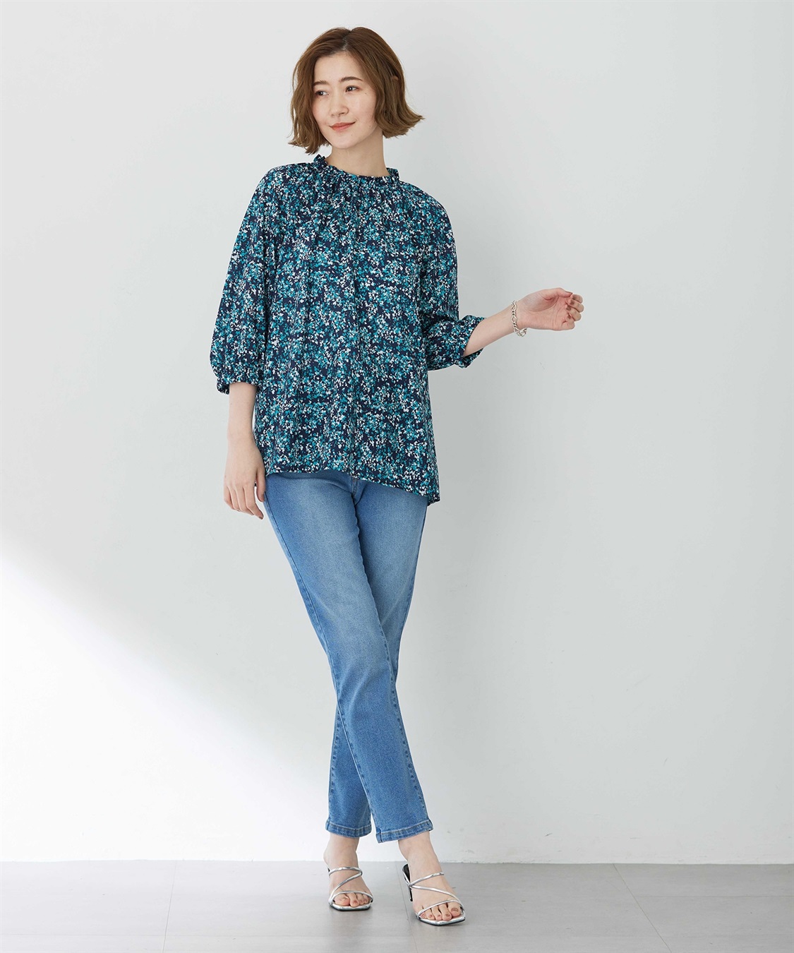 Petit Honfleur 【はっ水】ストレッチストレートデニムパンツ_sub_8