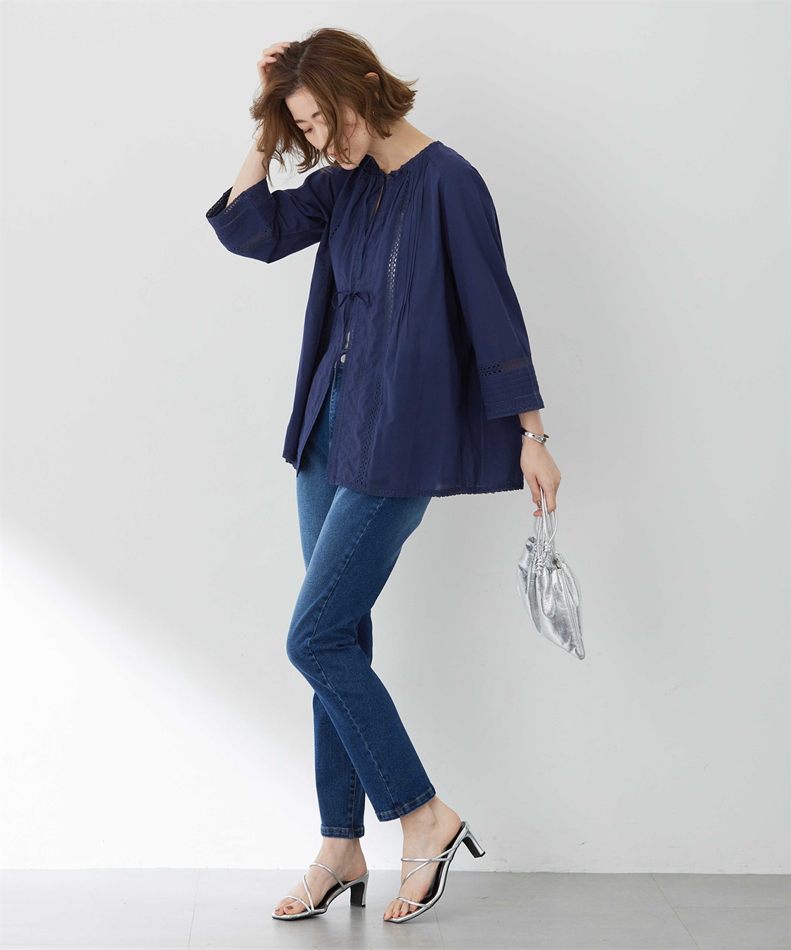 Petit Honfleur 【はっ水】ストレッチストレートデニムパンツ_sub_13