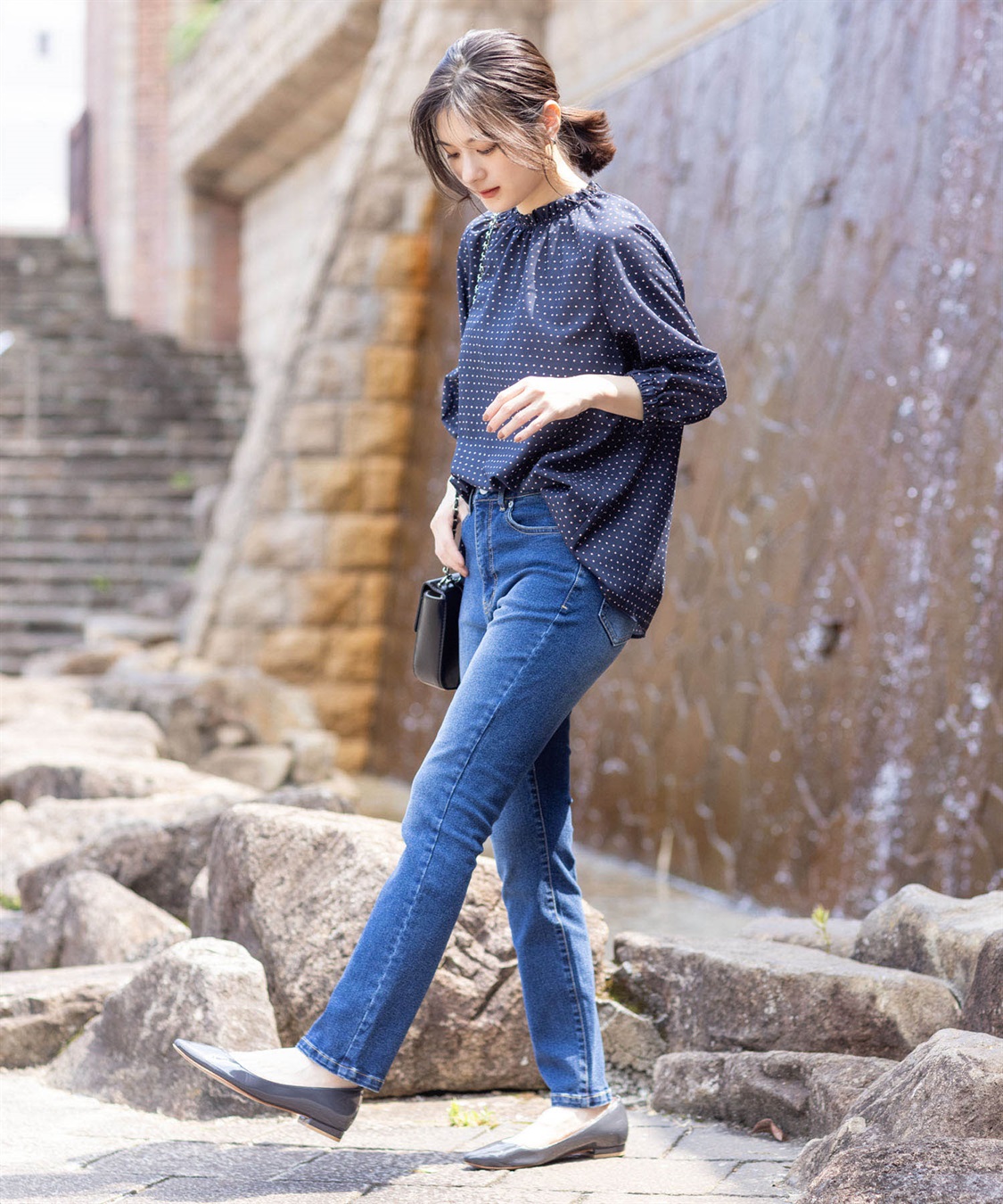 Petit Honfleur 【はっ水】ストレッチストレートデニムパンツ_sub_15