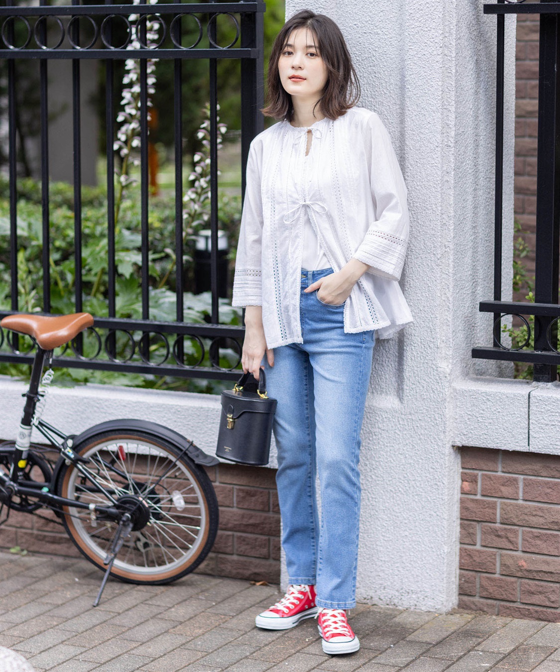 Petit Honfleur 【はっ水】ストレッチストレートデニムパンツ_sub_16