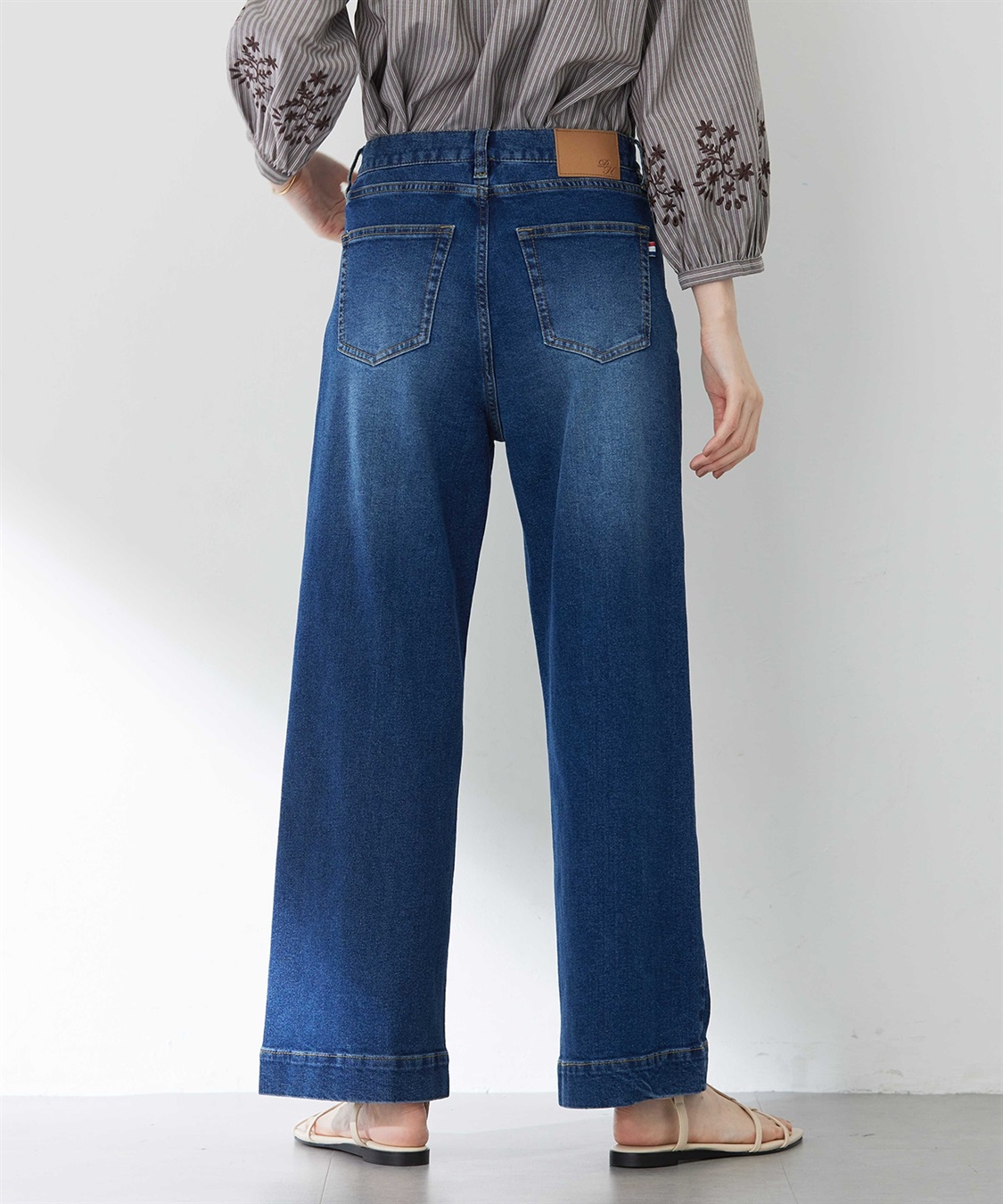 Petit Honfleur 【はっ水】ストレッチバギーデニムパンツ_sub_4