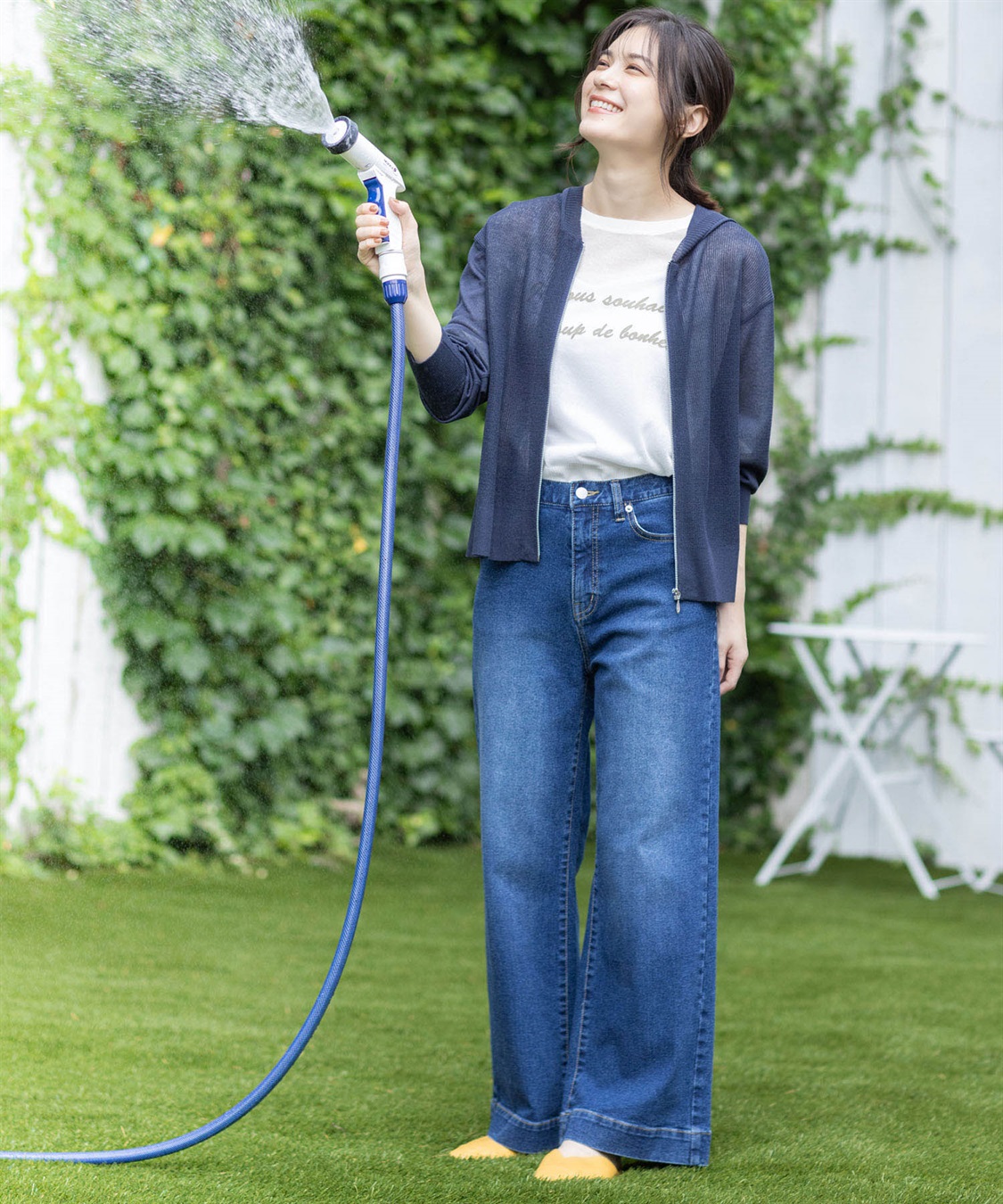 Petit Honfleur 【はっ水】ストレッチバギーデニムパンツ_sub_9